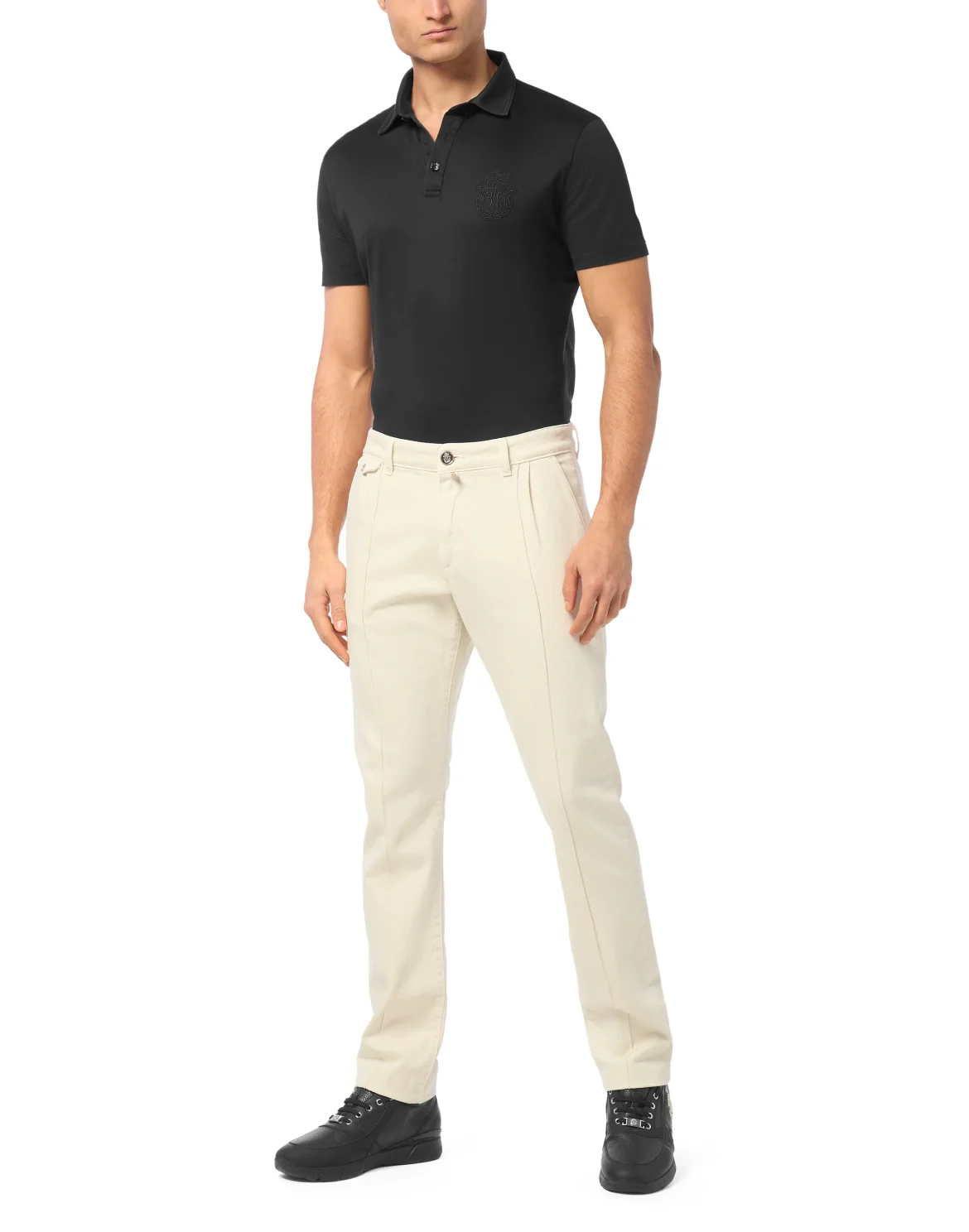 Denim Chinos Fit Trousers, цвет: Бежевый
