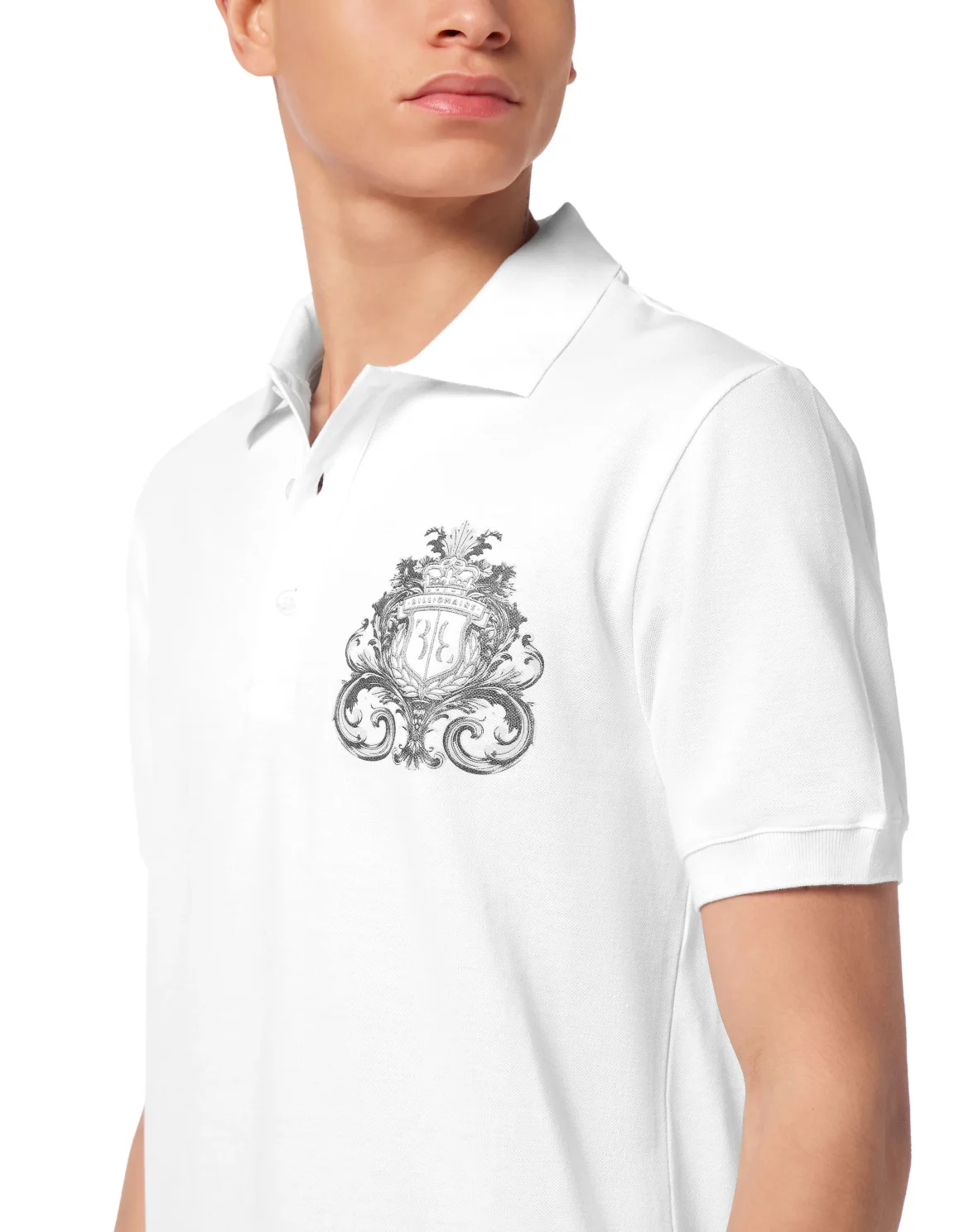 Polo Shirt SS Crest Baroque, цвет: Белый