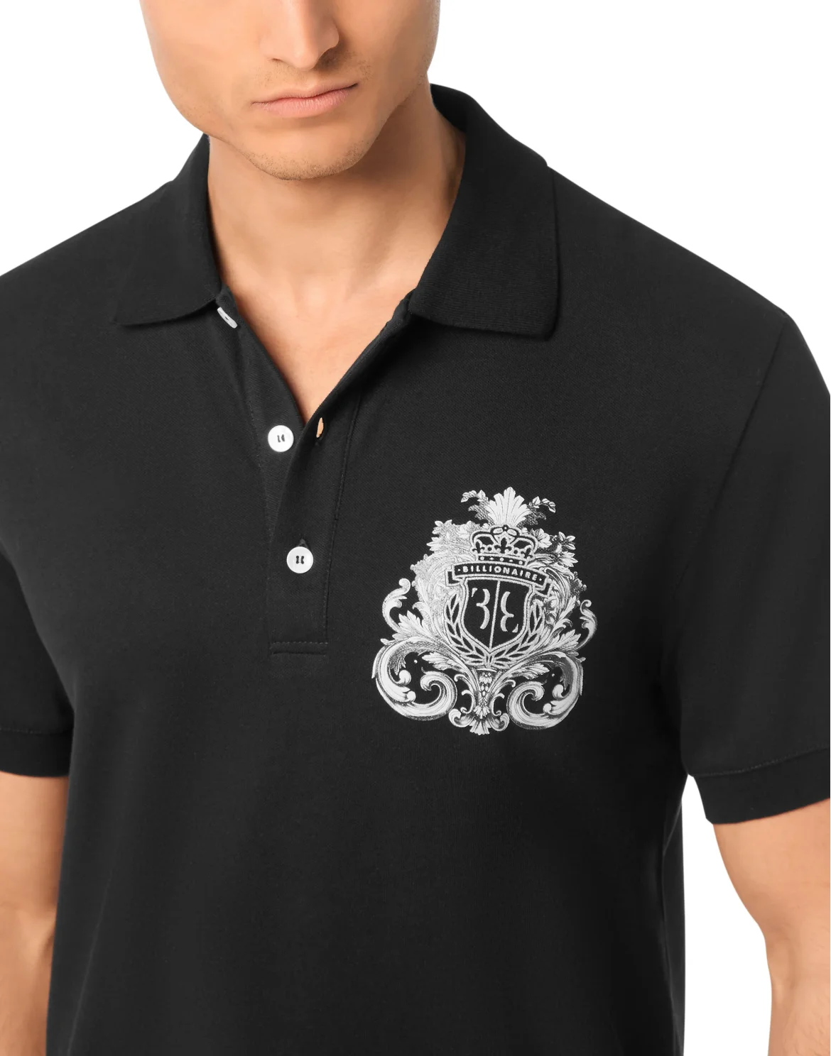 Polo Shirt SS Crest Baroque, цвет: Черный