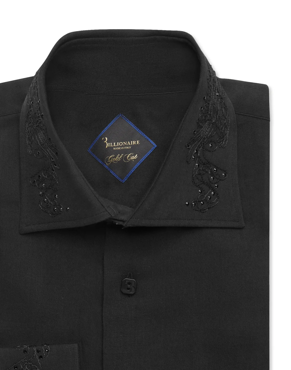 Shirt Gold Cut LS Silk, цвет: Черный