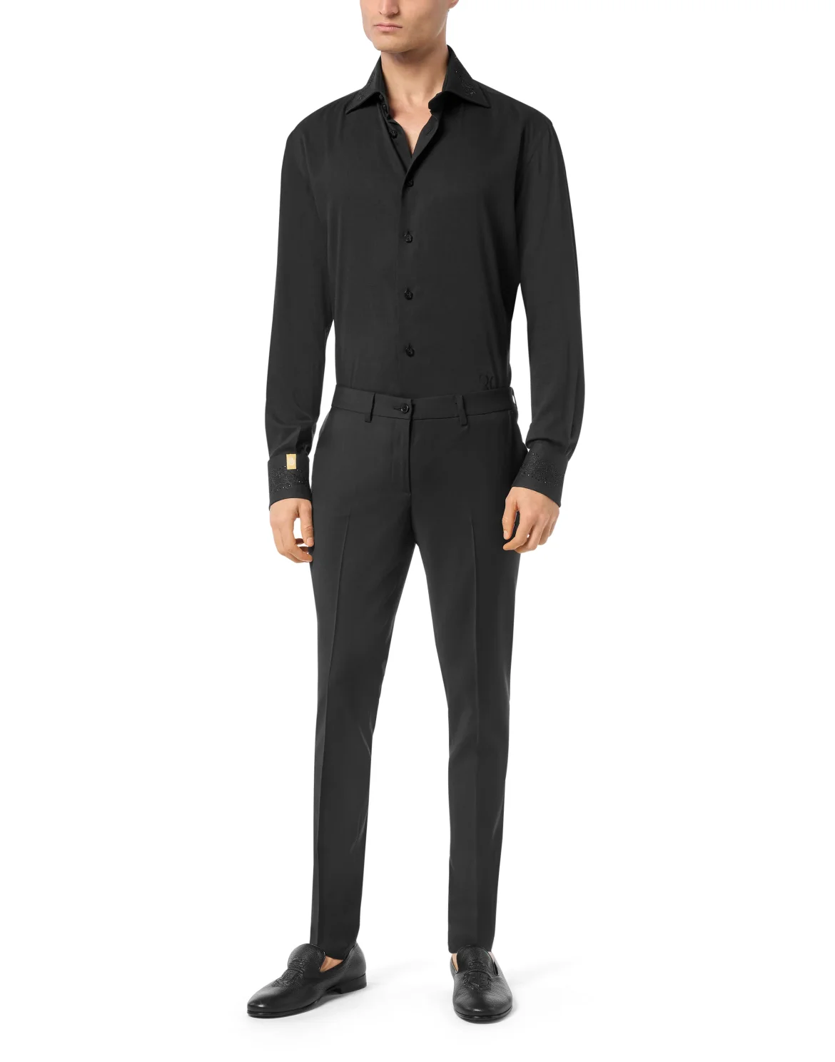 Shirt Gold Cut LS Silk, цвет: Черный