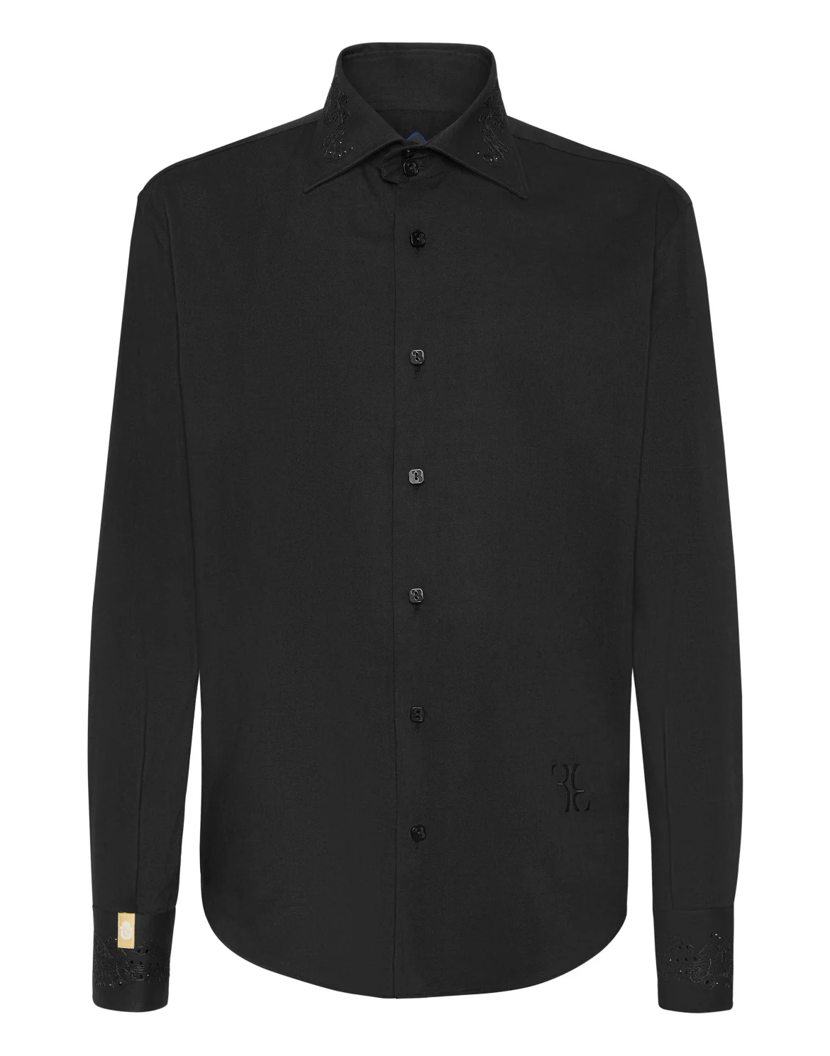 Shirt Gold Cut LS Silk, цвет: Черный