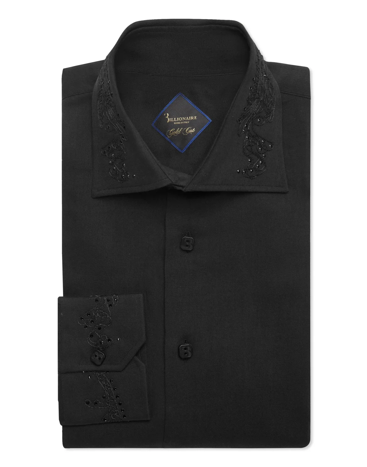 Shirt Gold Cut LS Silk, цвет: Черный