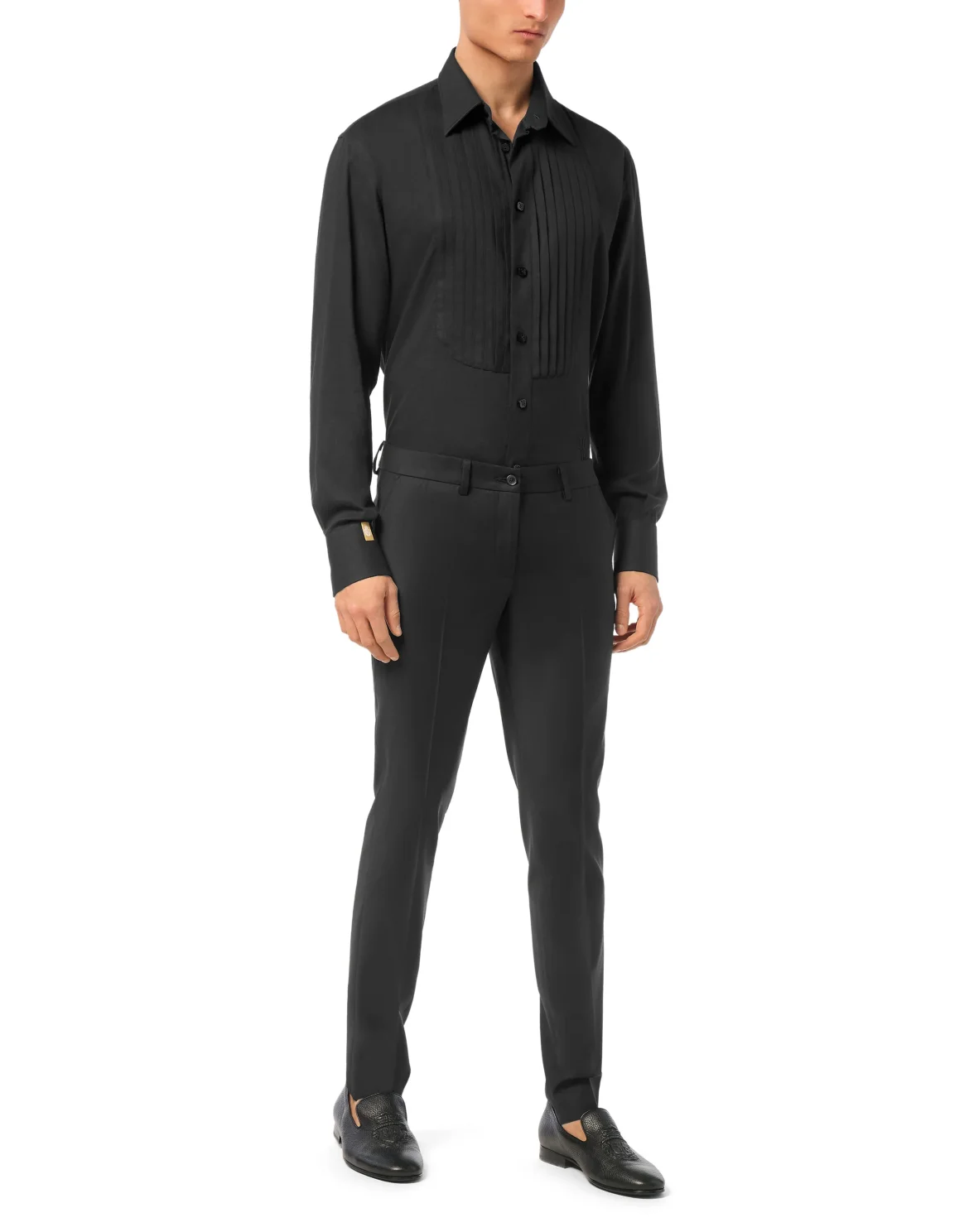 Shirt Gold Cut LS Silk, цвет: Черный