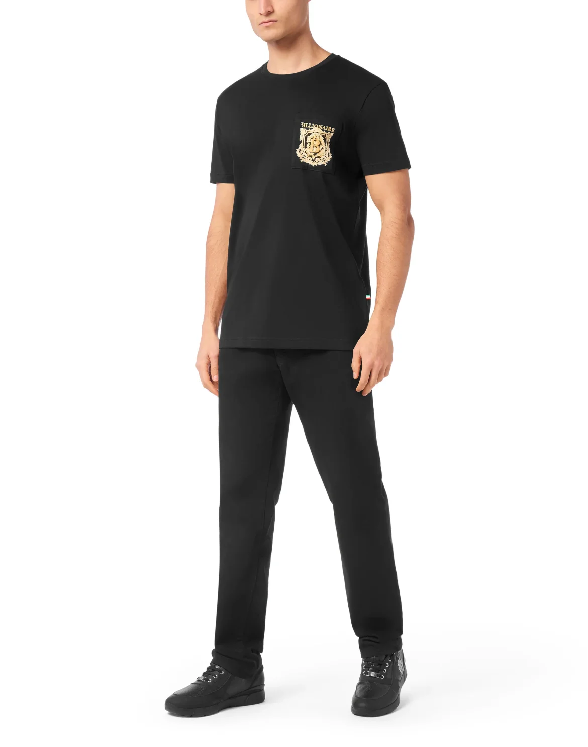 T-Shirt Round Neck SS Pocket Lion, цвет: Черный