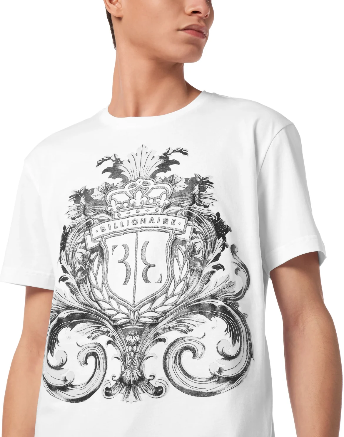 T-Shirt Round Neck SS Crest Baroque, цвет: Белый