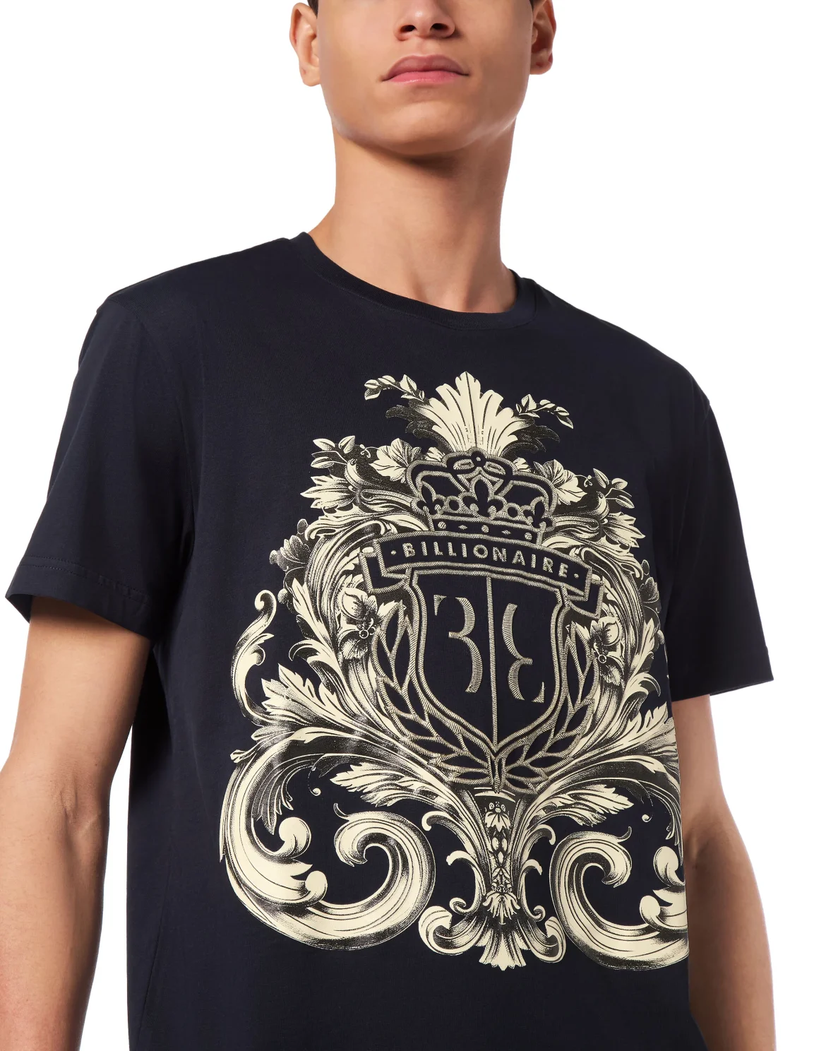 T-Shirt Round Neck SS Crest Baroque, цвет: Синий