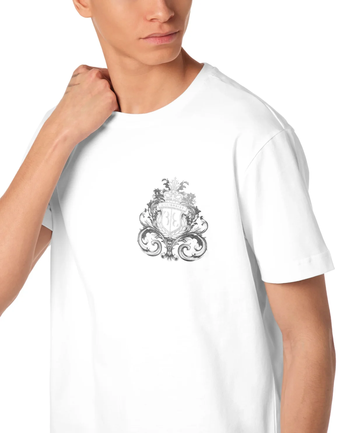 T-Shirt Round Neck SS Crest Baroque, цвет: Белый