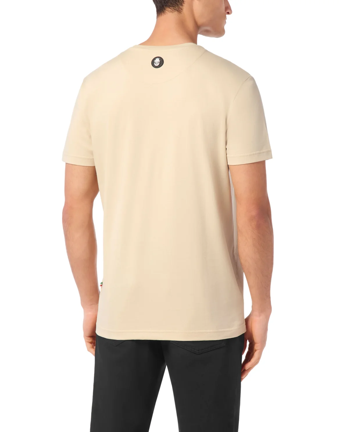 T-Shirt Round Neck SS Crest Baroque, цвет: Бежевый