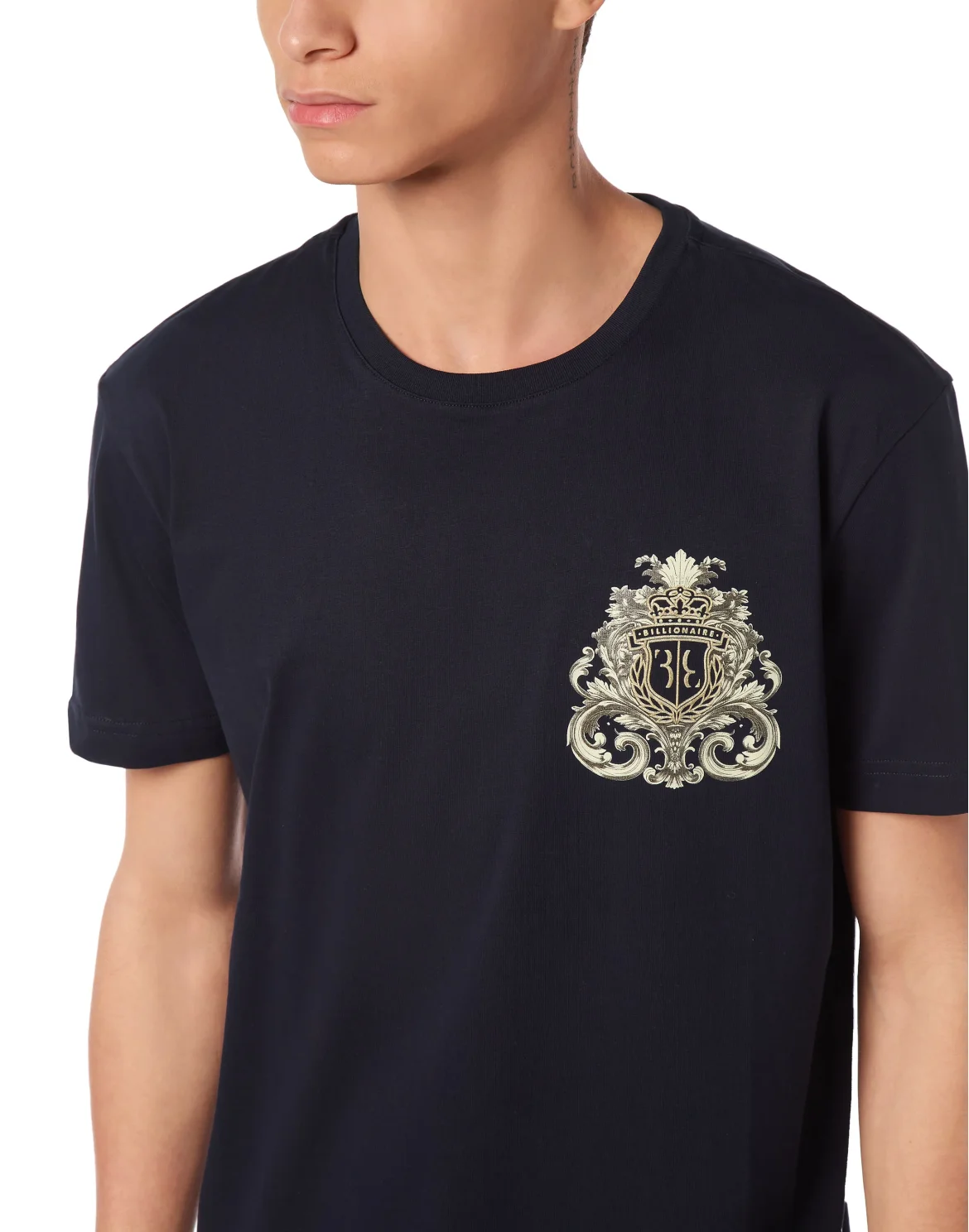 T-Shirt Round Neck SS Crest Baroque, цвет: Синий