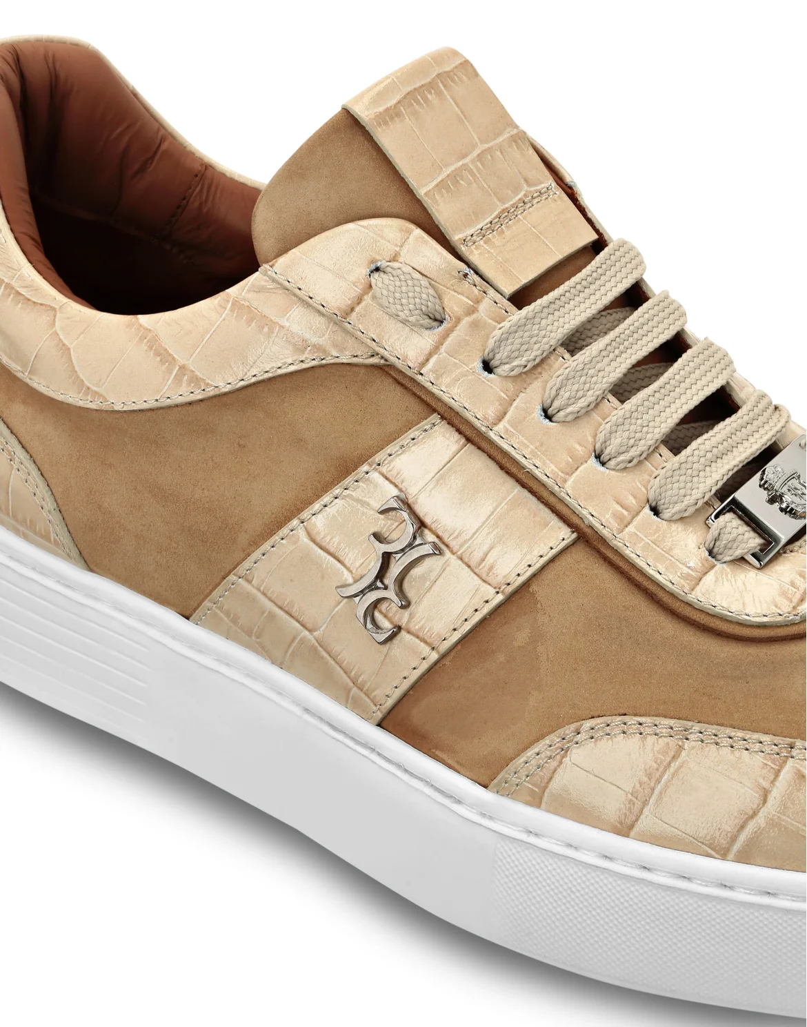 Low Top Sneakers Nubuck, цвет: Бежевый