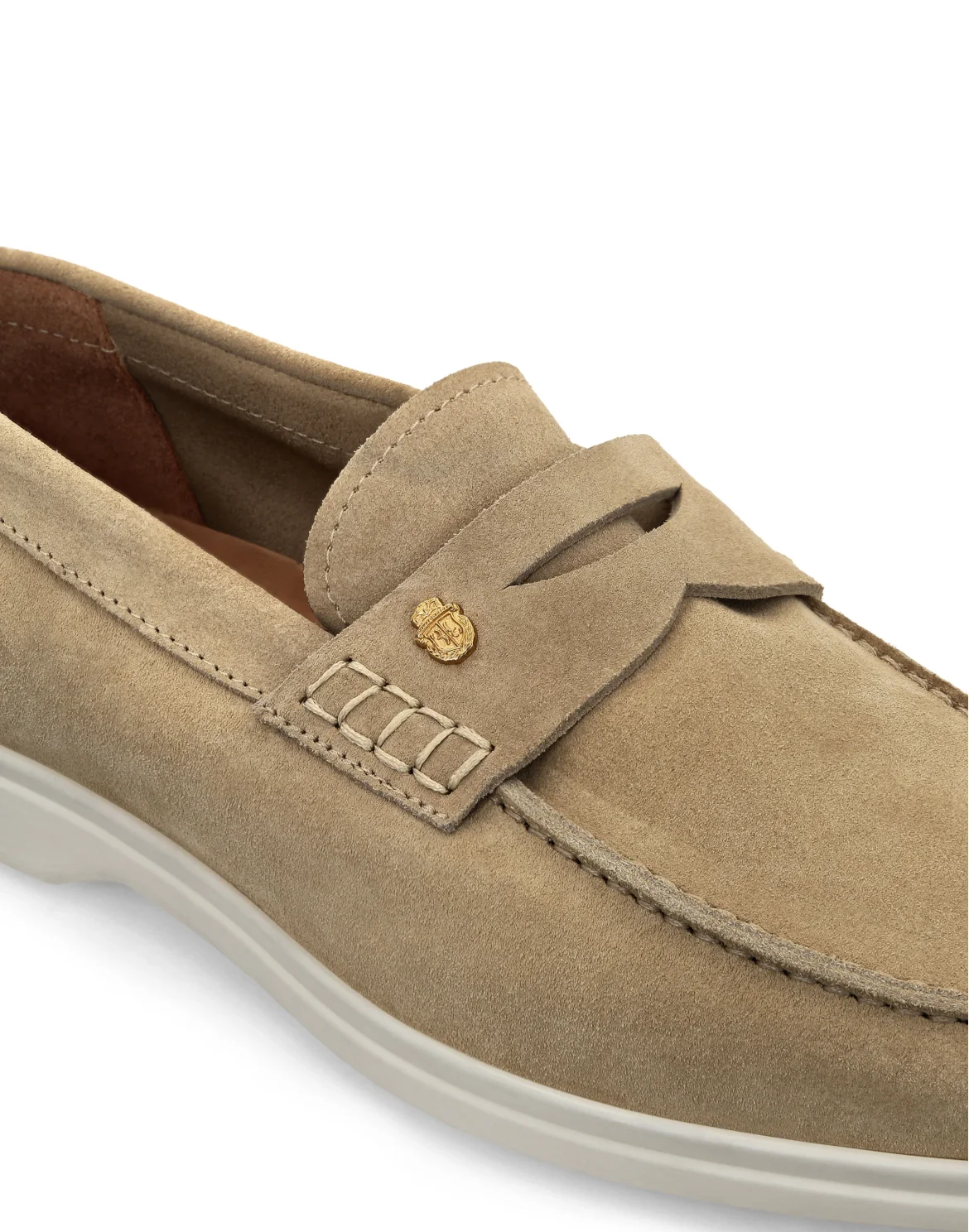 Suade Loafers Rovesciato, цвет: Бежевый