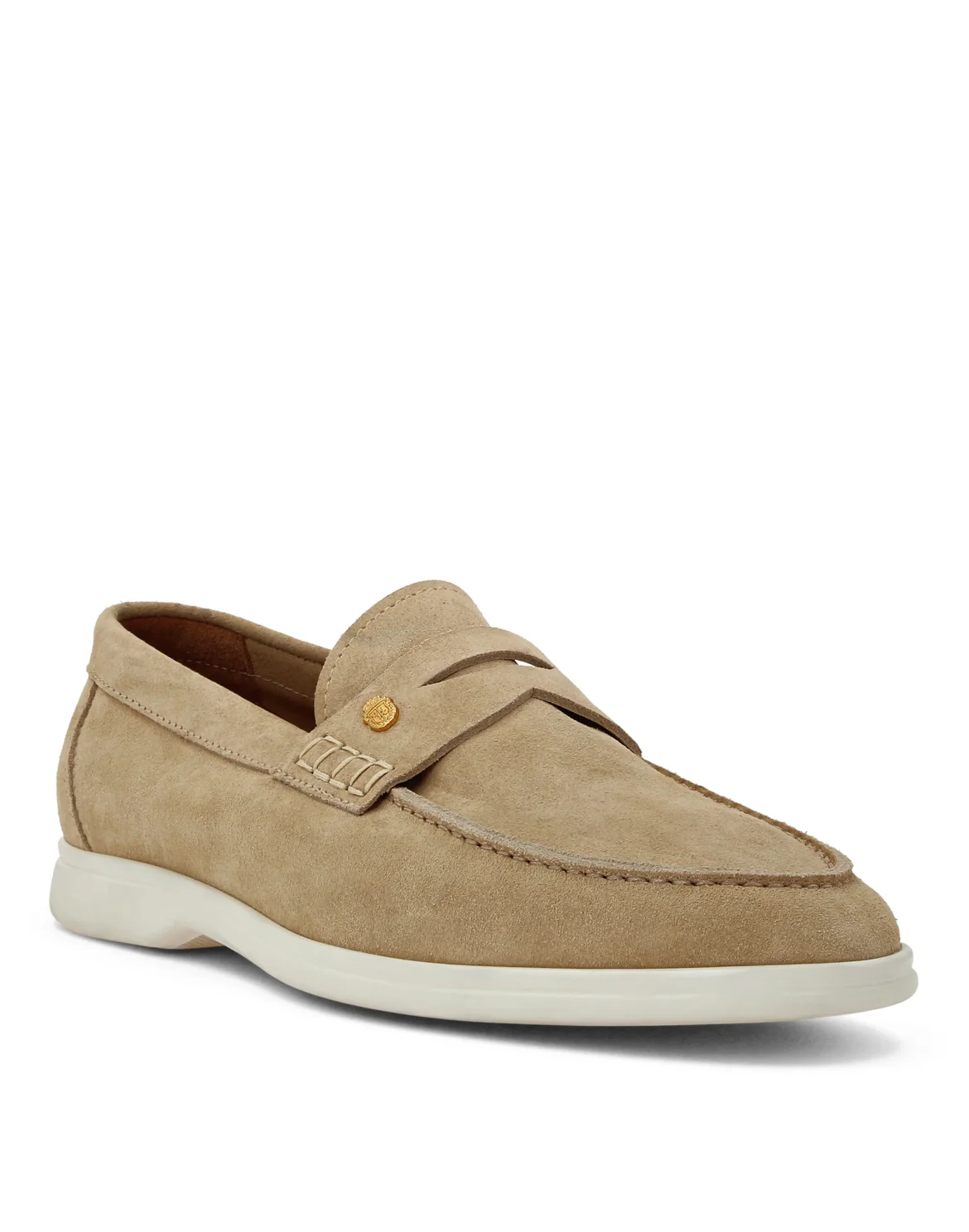 Suade Loafers Rovesciato, цвет: Бежевый