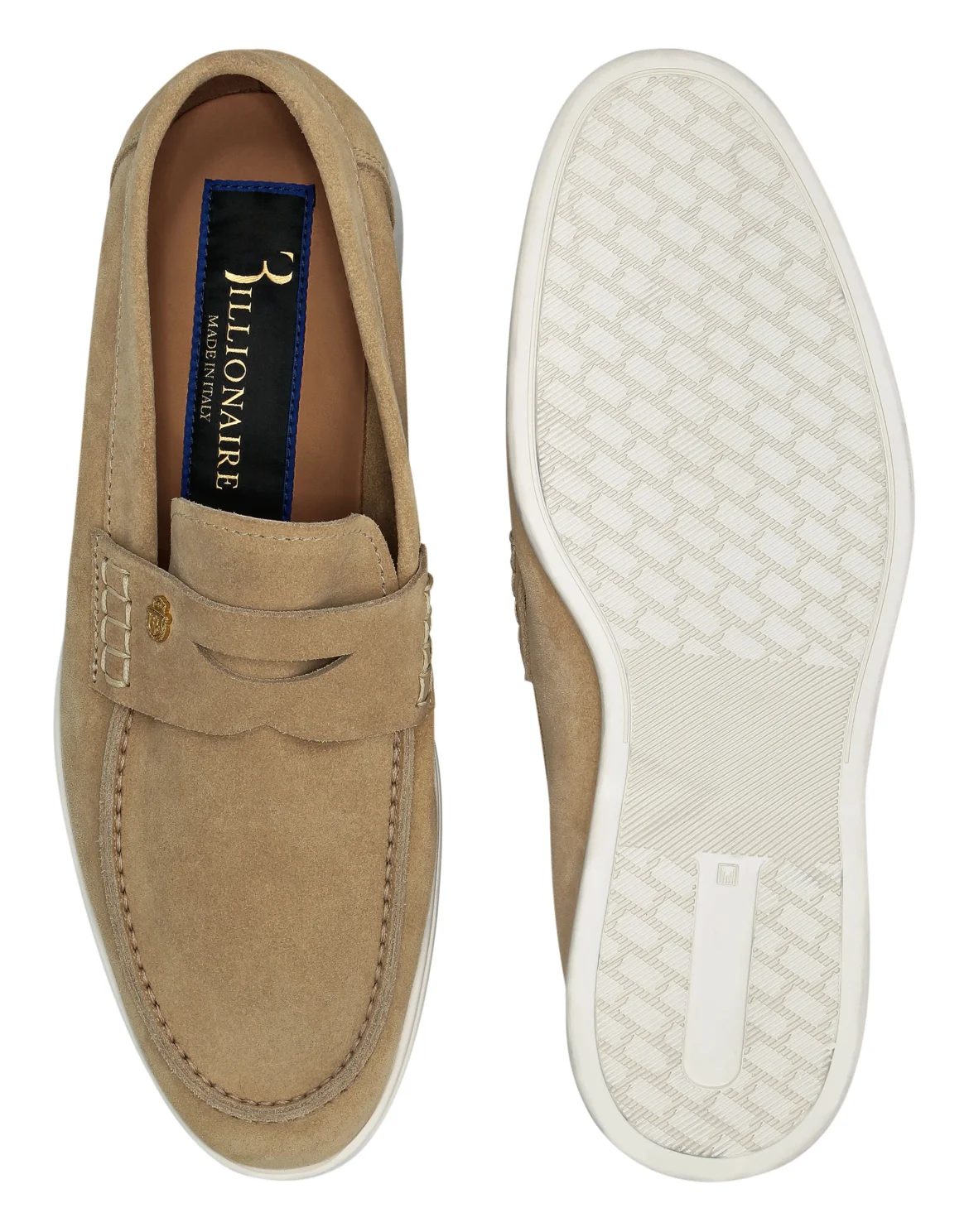 Suade Loafers Rovesciato, цвет: Бежевый