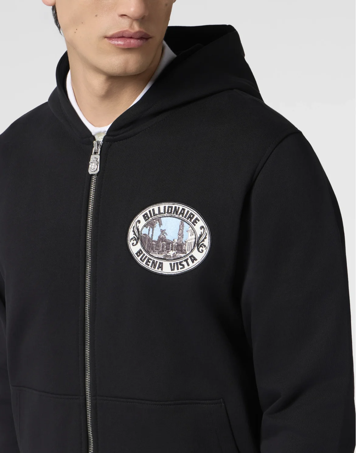 Zip Jacket with Embroidered Patch, цвет: Черный
