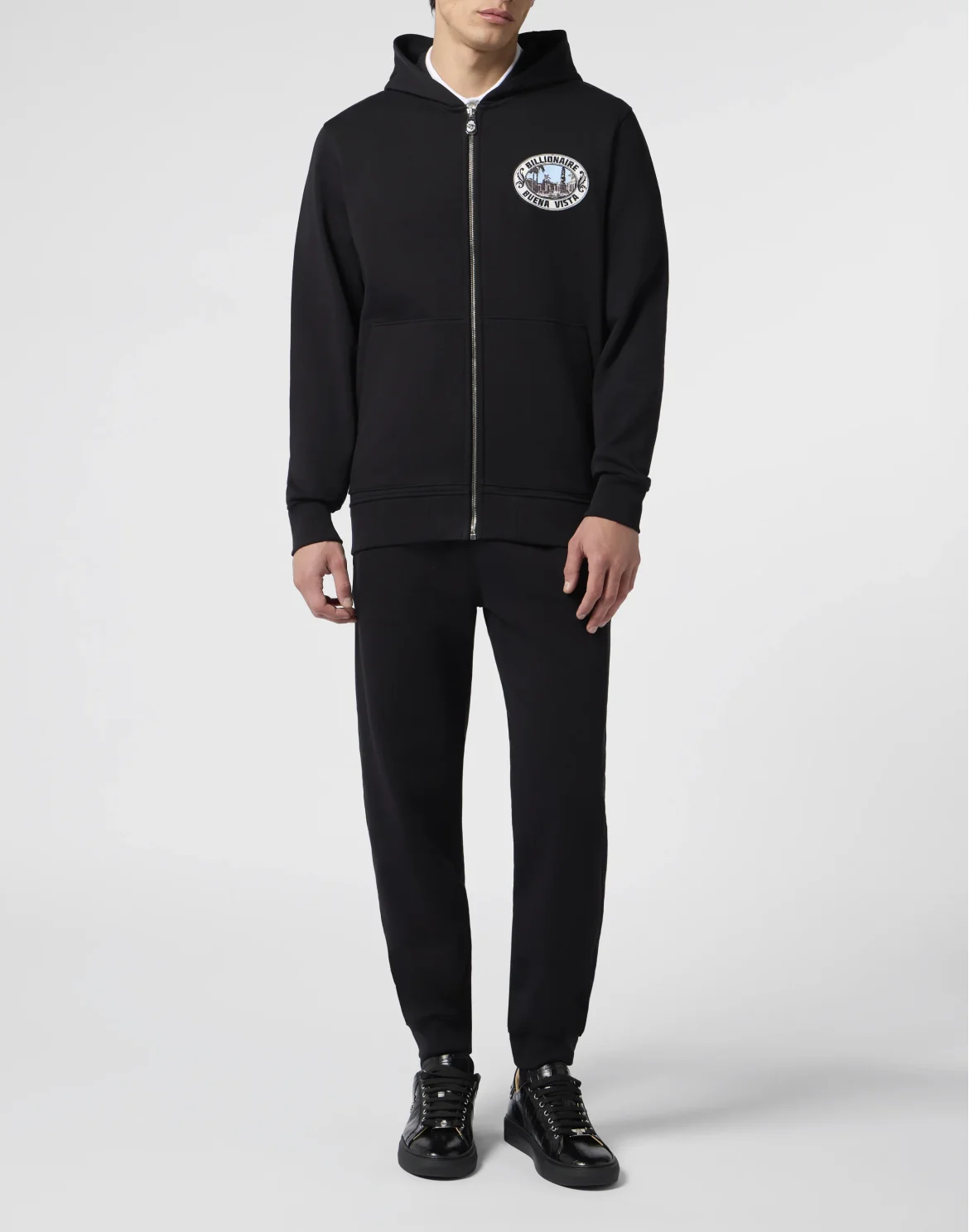 Zip Jacket with Embroidered Patch, цвет: Черный