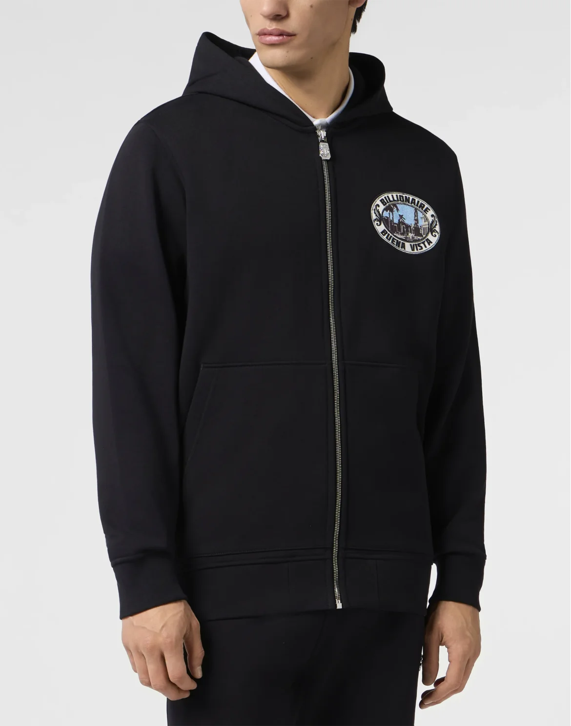Zip Jacket with Embroidered Patch, цвет: Черный