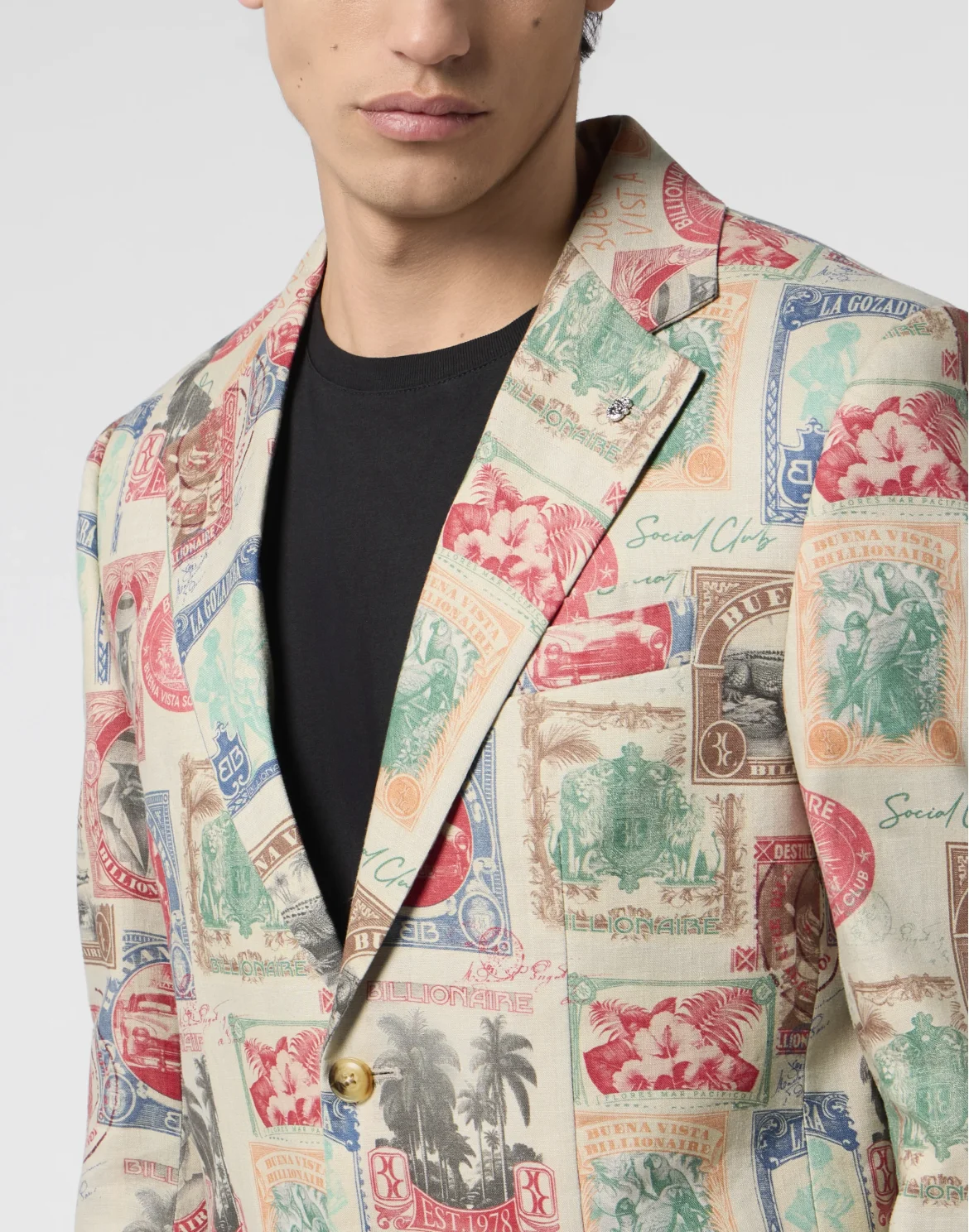 Printed Linen Blazer Gigolo Fit, цвет: Мультиколор