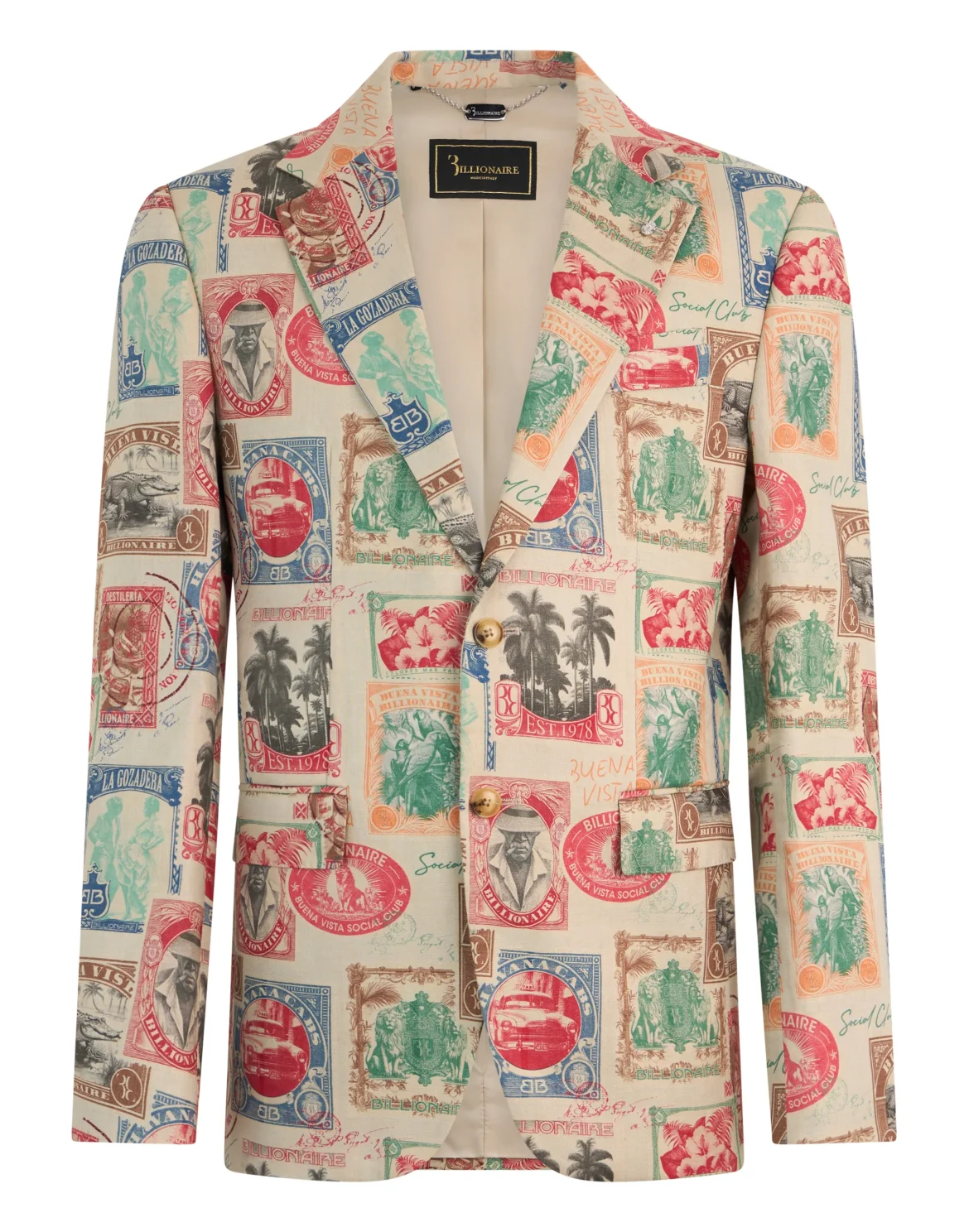 Printed Linen Blazer Gigolo Fit, цвет: Мультиколор