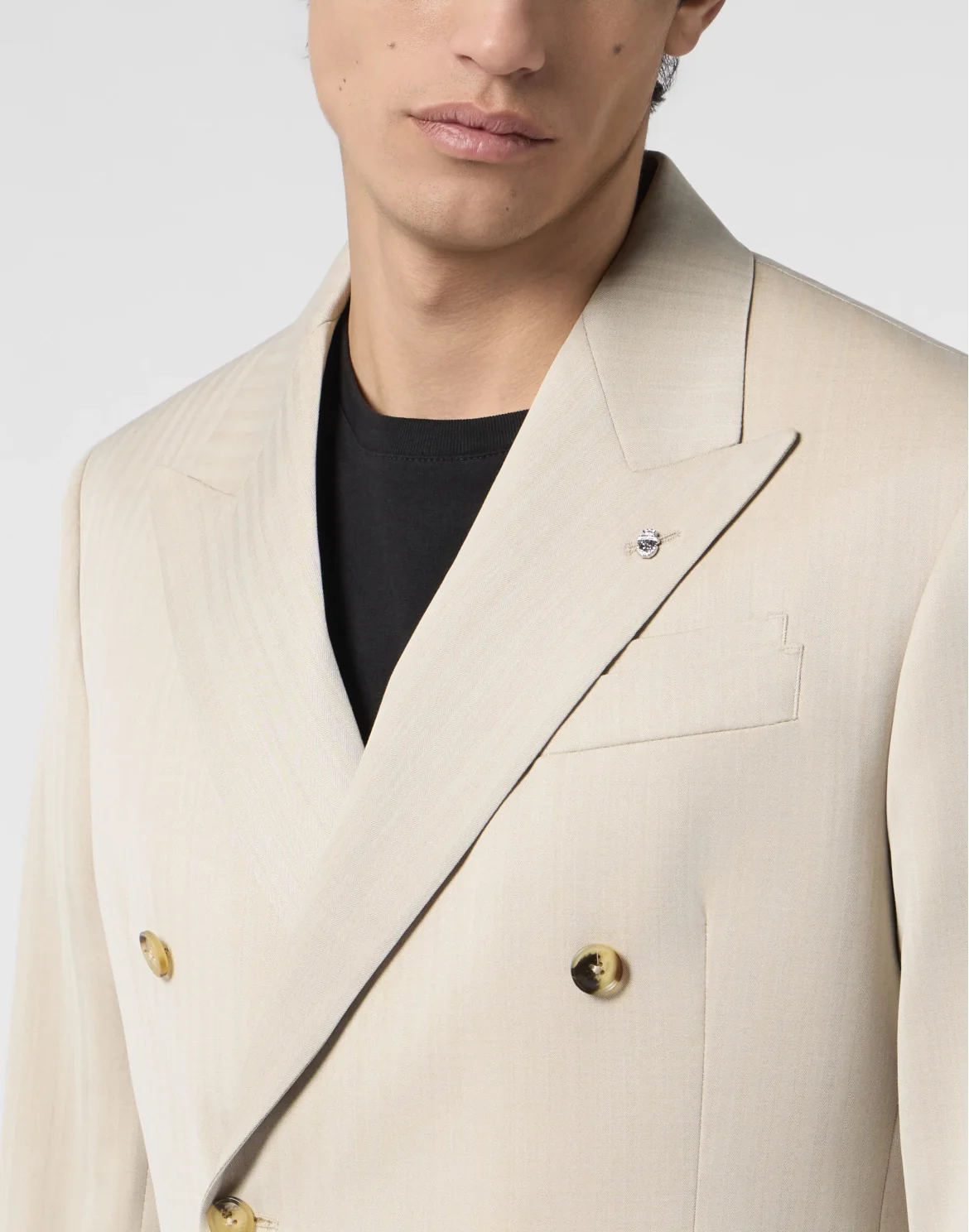 Double-Breasted Blazer Dandy Fit, цвет: Бежевый