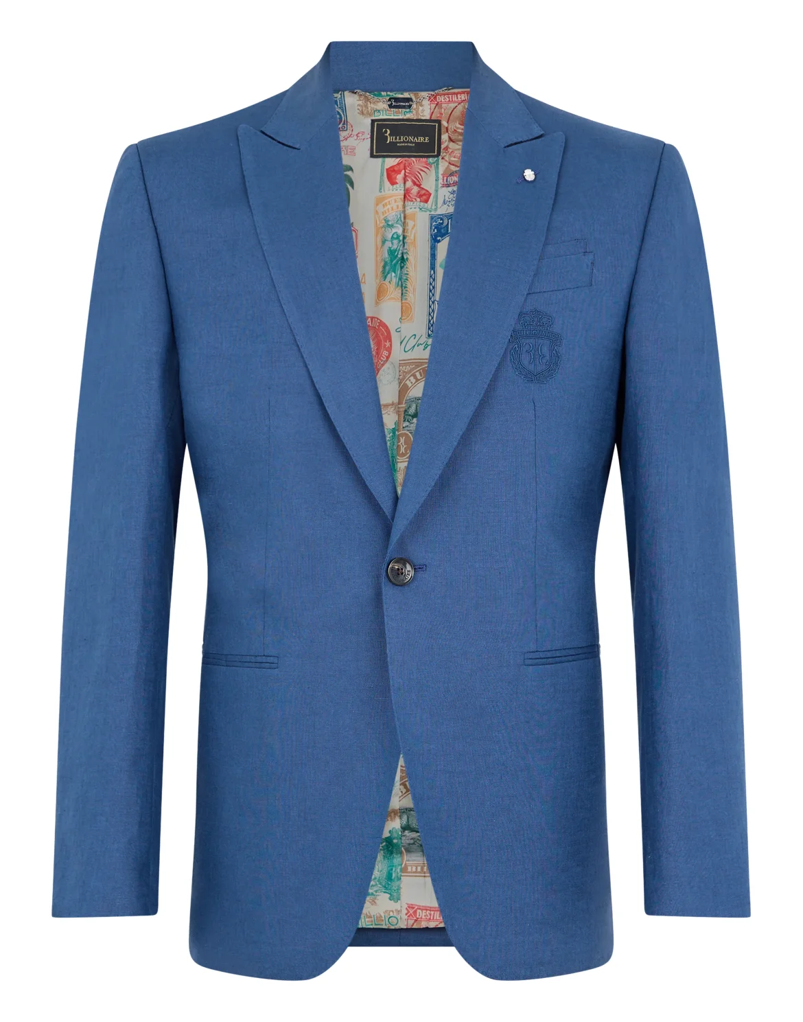 Linen Blazer Miami Vice Fit, цвет: Синий