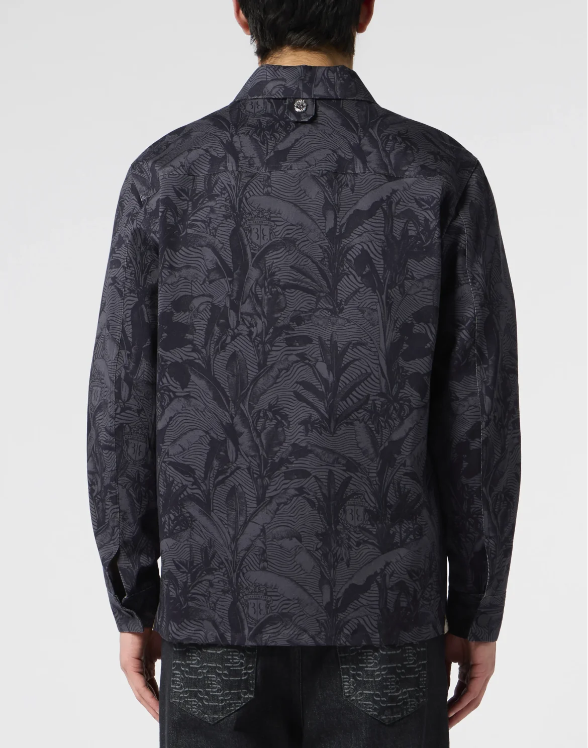 Canvas Overshirt Palms All-Over, цвет: Черный