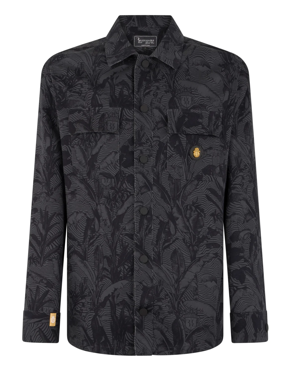 Canvas Overshirt Palms All-Over, цвет: Черный