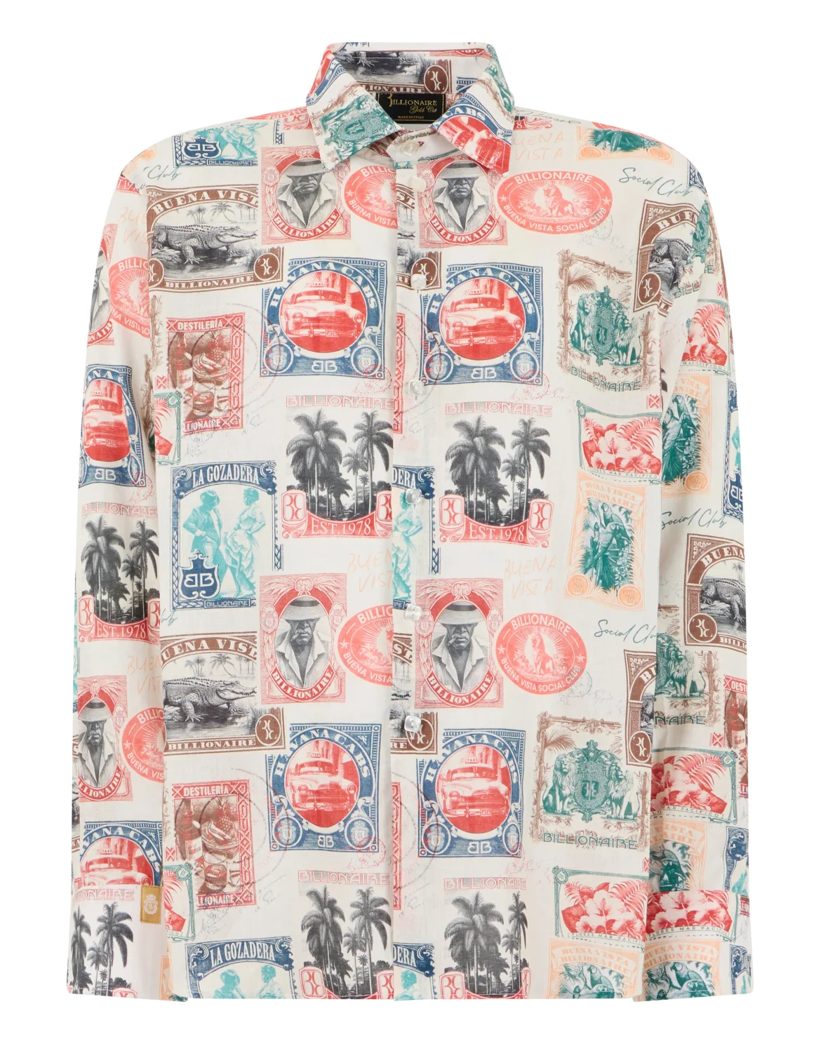 Printed Linen Shirt Stamps, цвет: Мультиколор