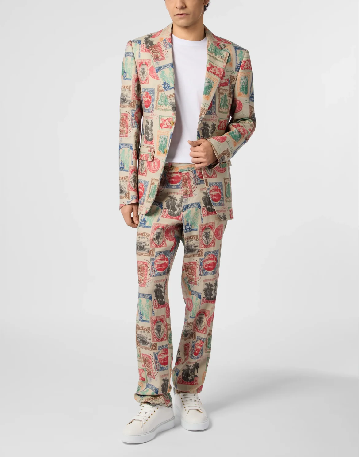 Printed Linen Trousers, цвет: Мультиколор