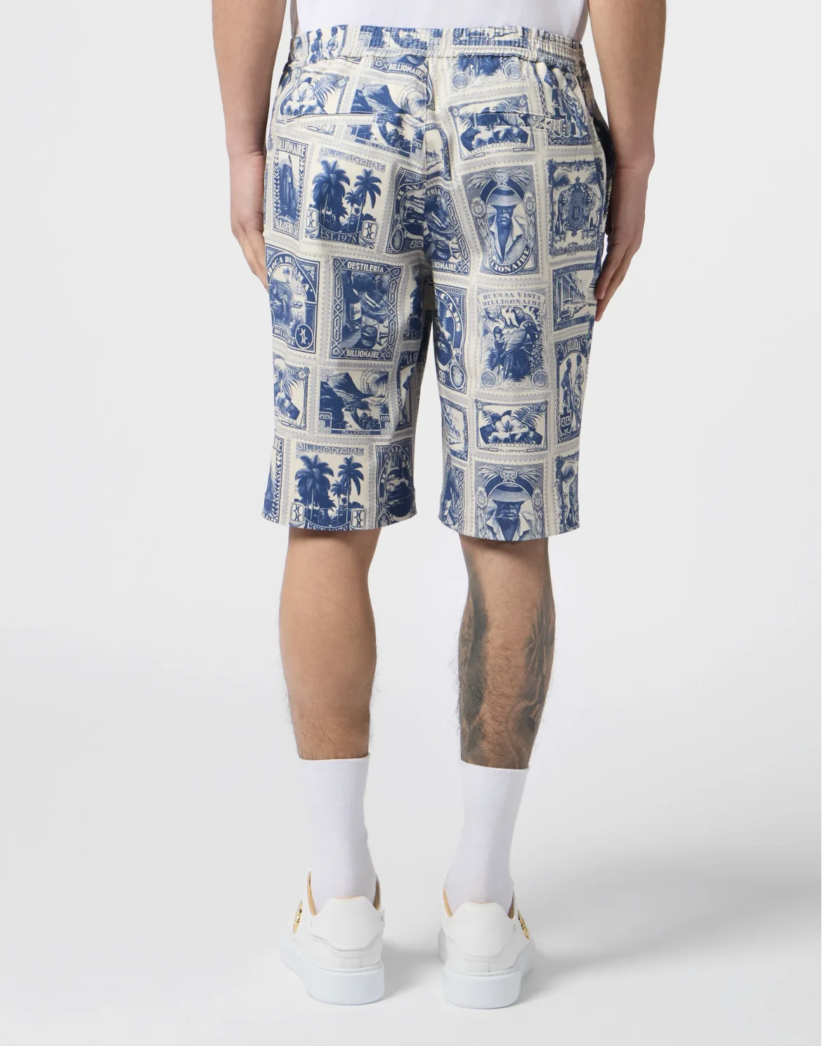 Canvas Shorts Stamps All-Over, цвет: Синий