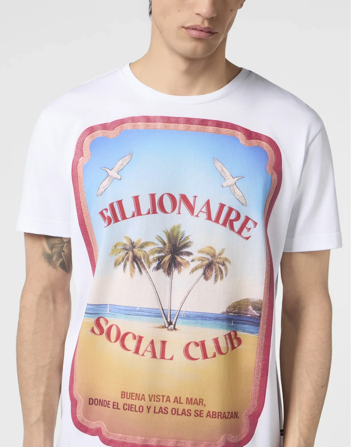 Round-Neck T-Shirt Social Club, цвет: Белый