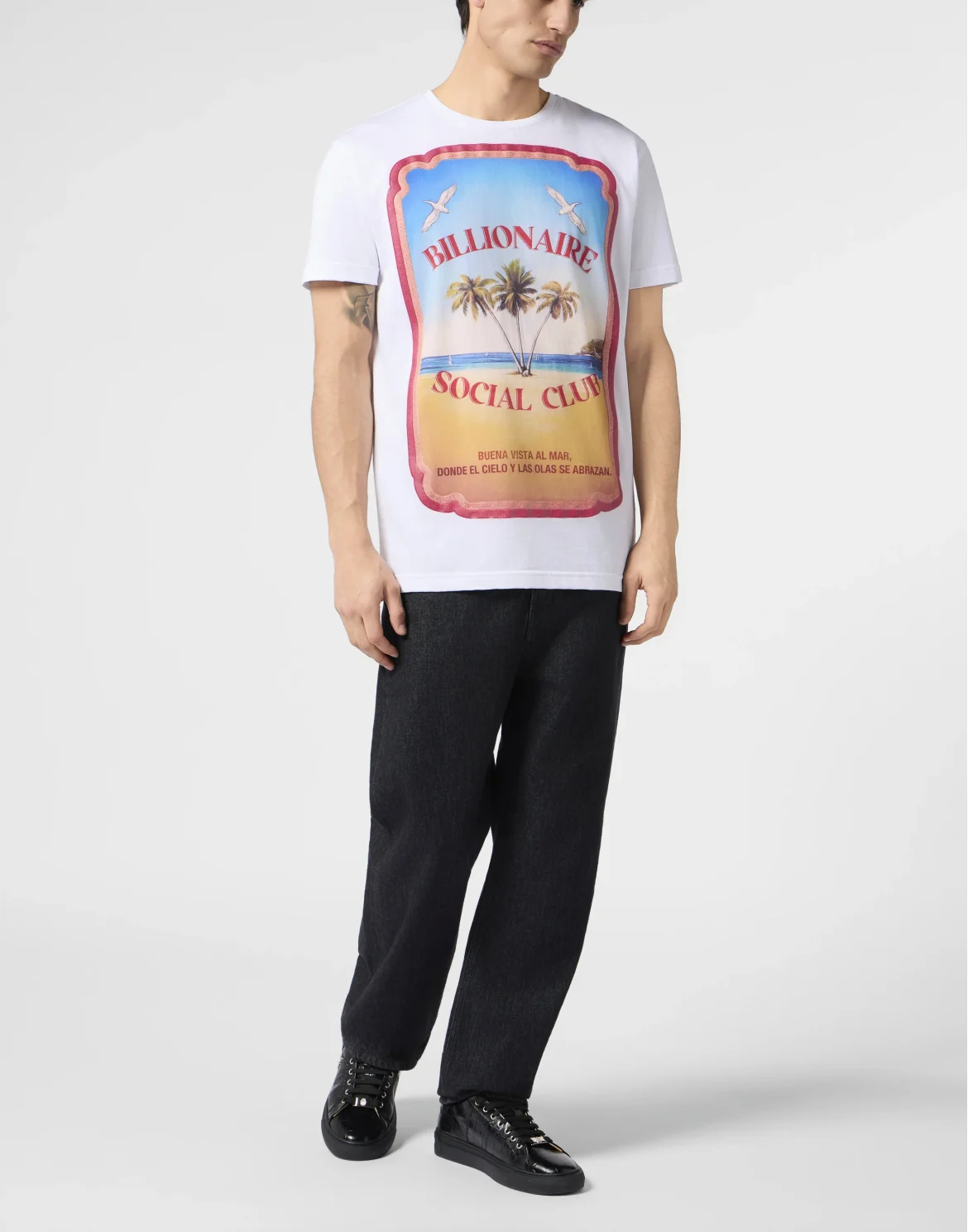 Round-Neck T-Shirt Social Club, цвет: Белый