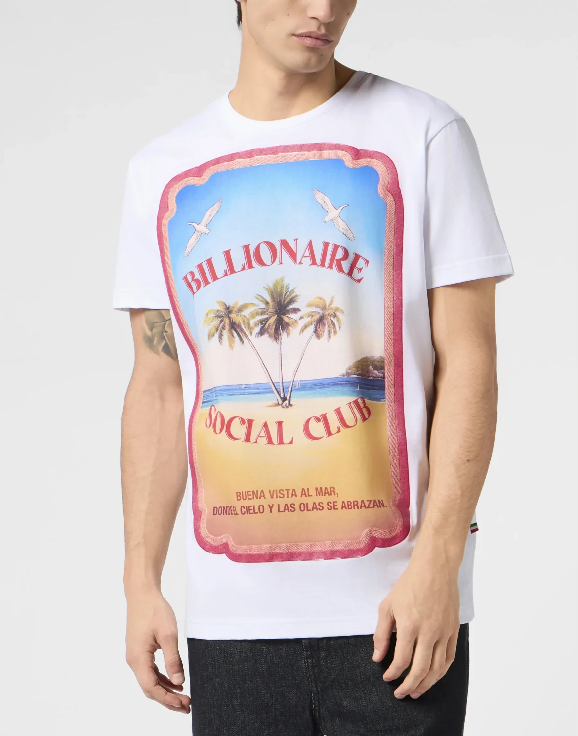 Round-Neck T-Shirt Social Club, цвет: Белый