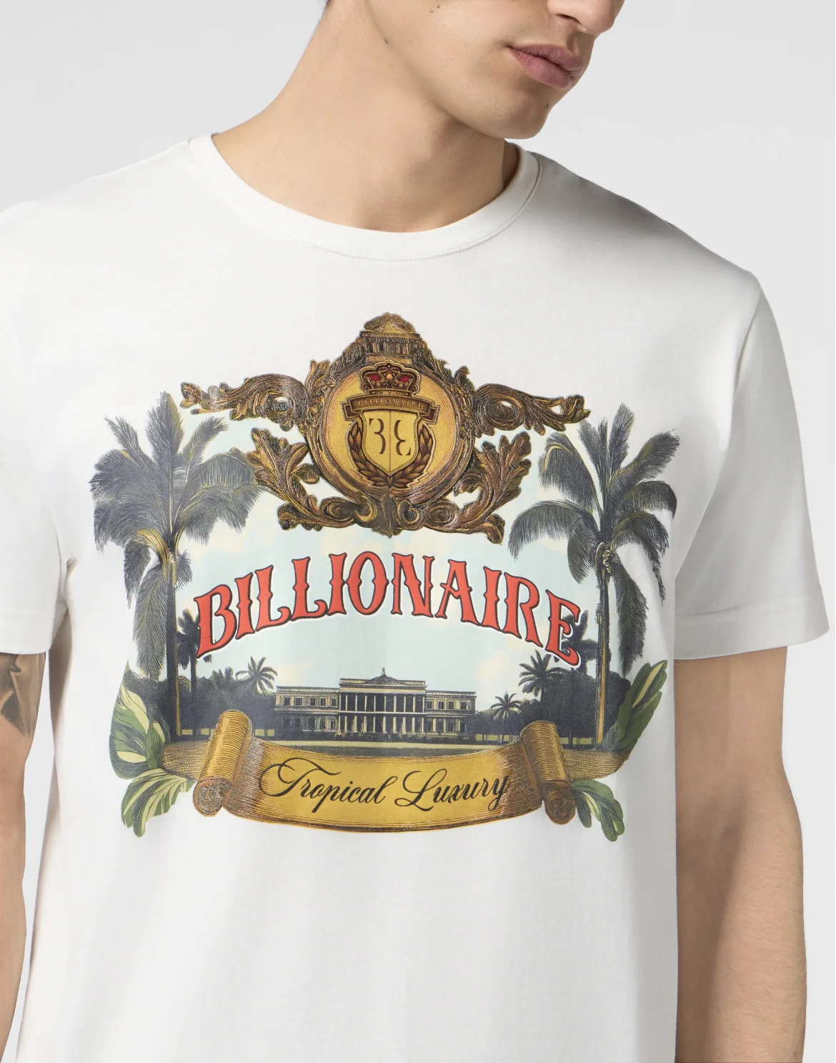 Round-Neck T-Shirt Casablanca, цвет: Бежевый