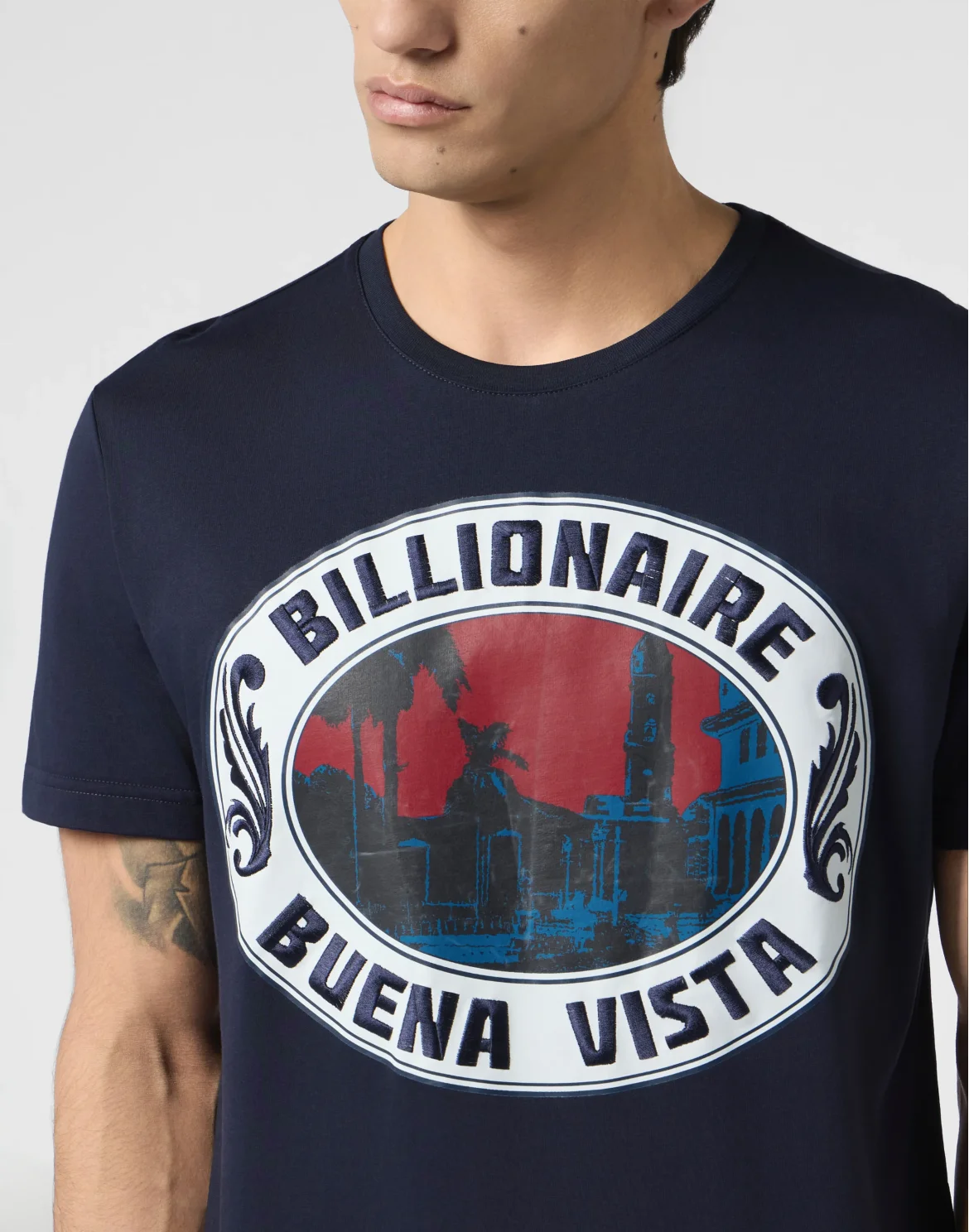 Round-Neck T-Shirt, цвет: Синий