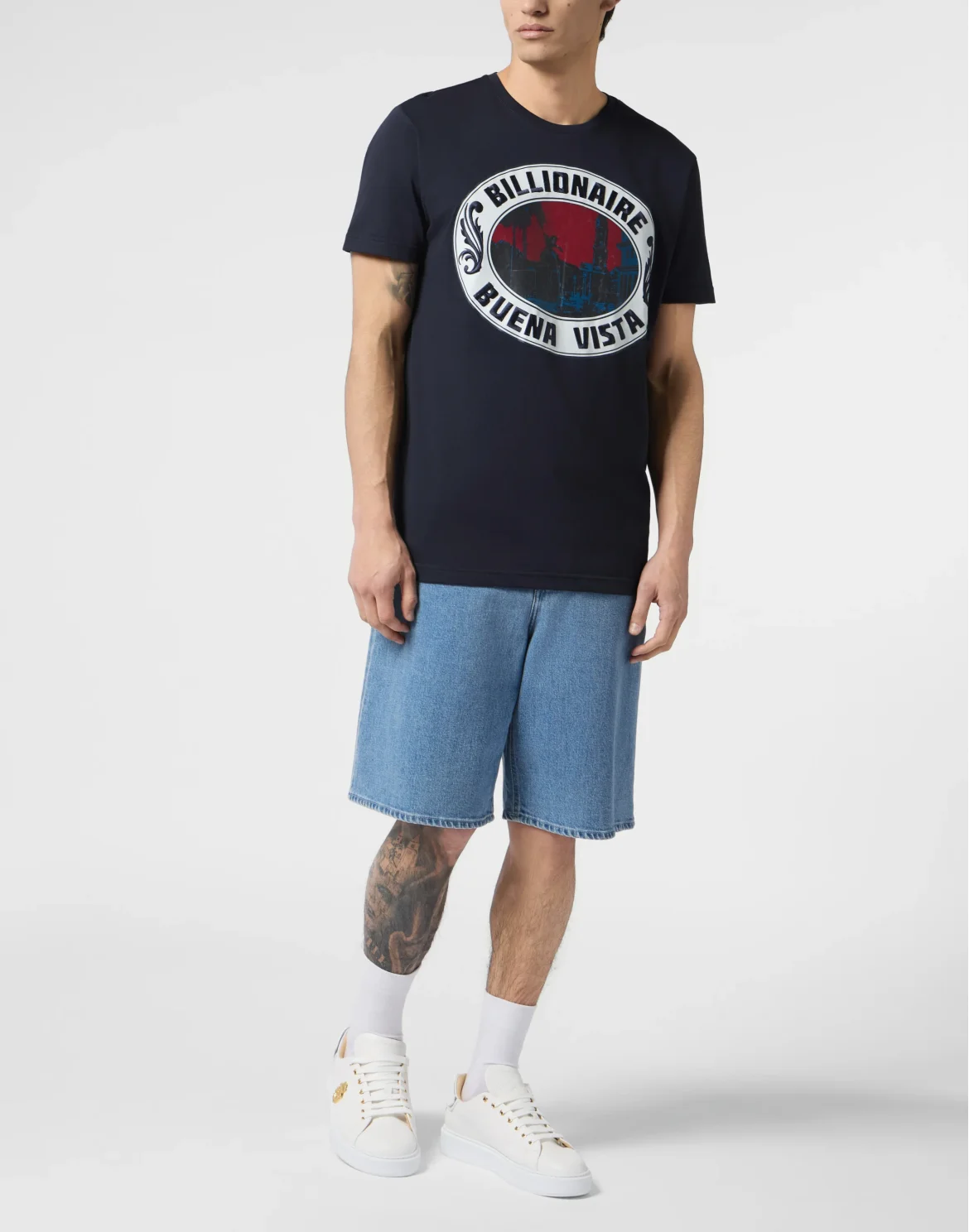 Round-Neck T-Shirt, цвет: Синий