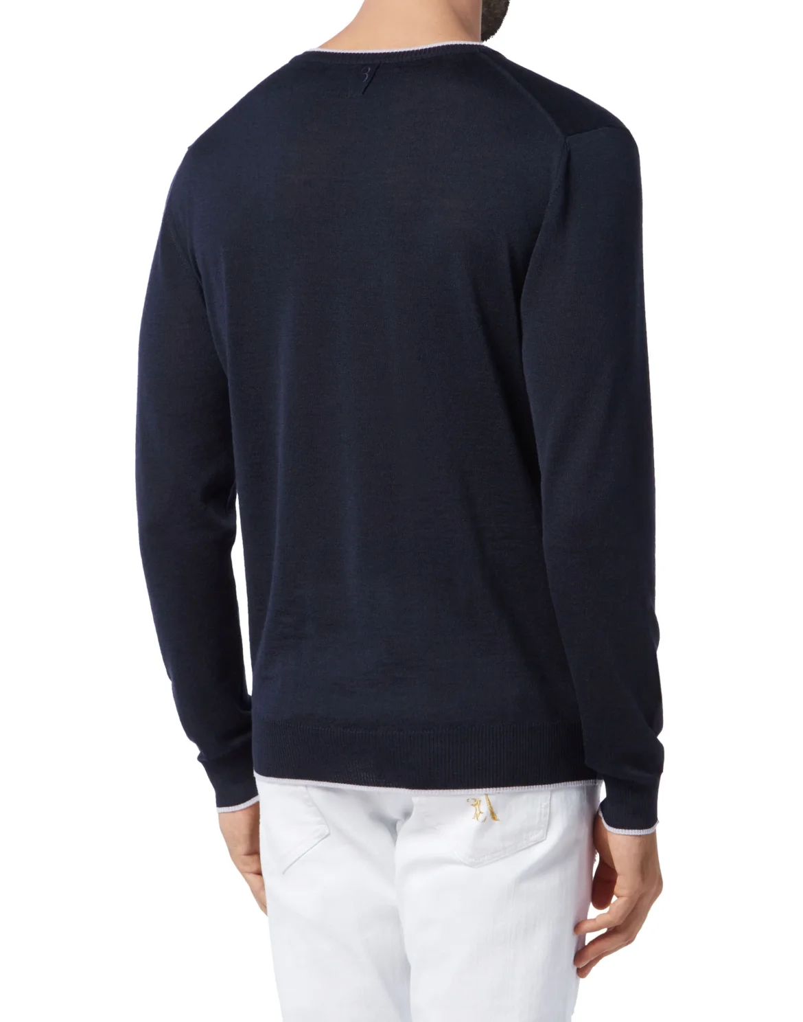 Pullover V-Neck LS "Miguel", цвет: Синий