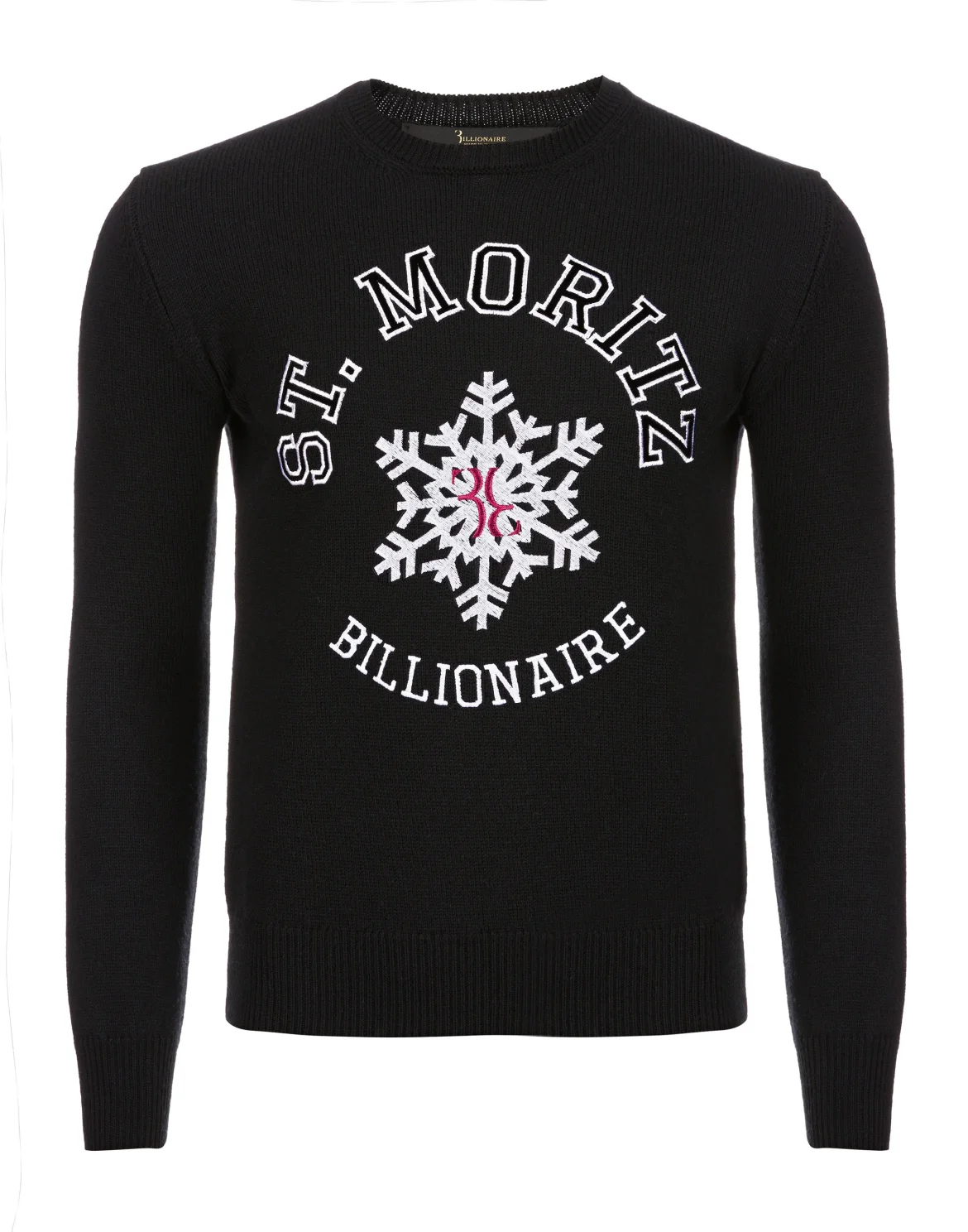 Pullover Round Neck LS Winter Club, цвет: Черный