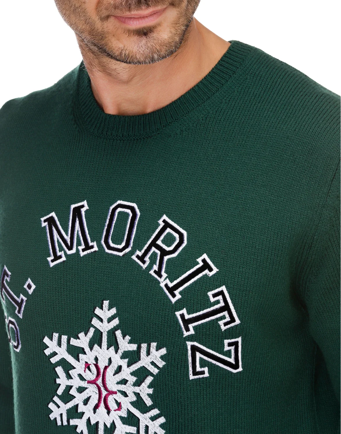 Pullover Round Neck LS Winter Club, цвет: Зеленый