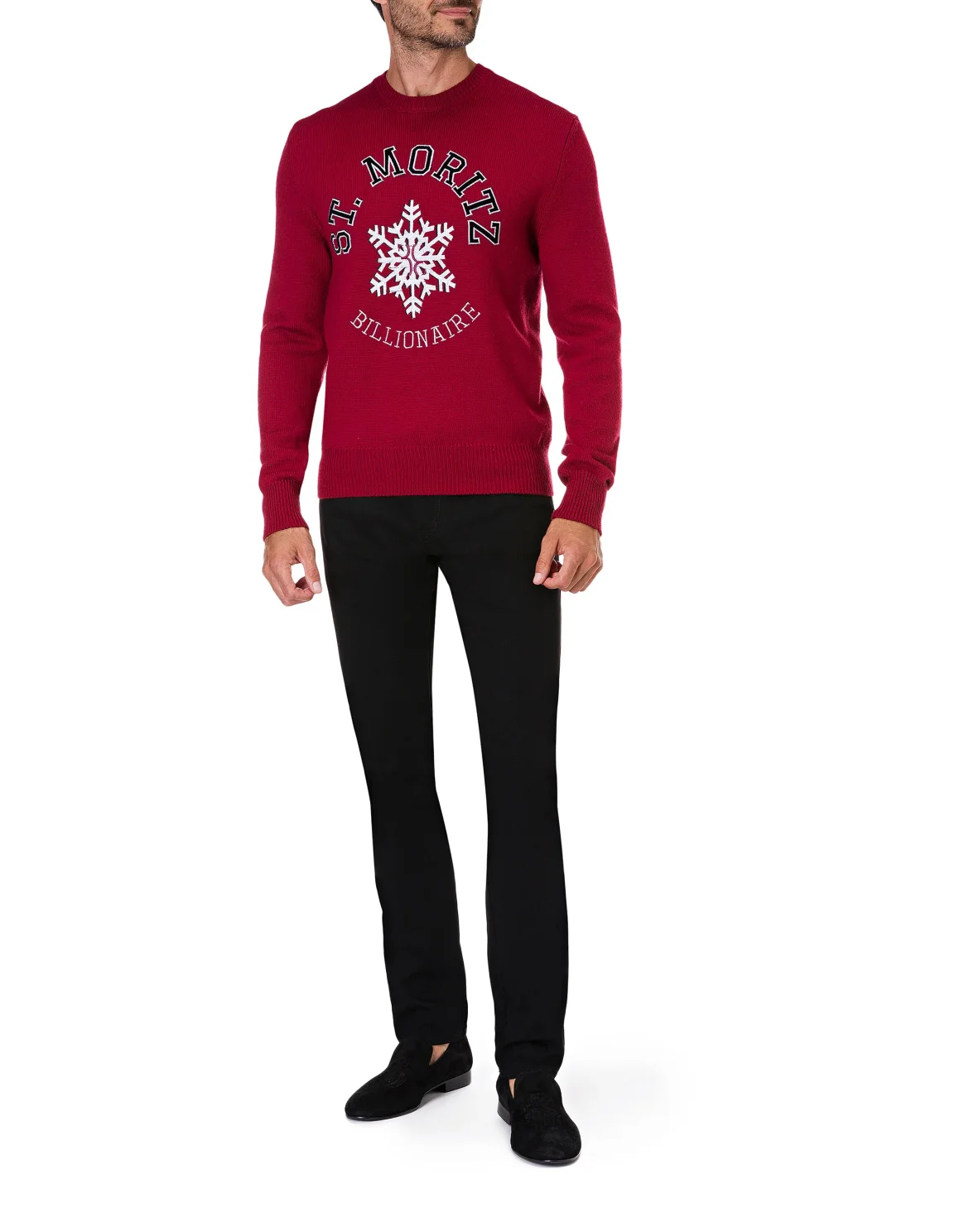 Pullover Round Neck LS Winter Club, цвет: Красный
