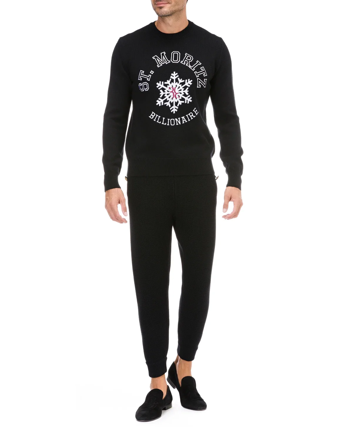 Knit Jogging Trousers Crest, цвет: Черный