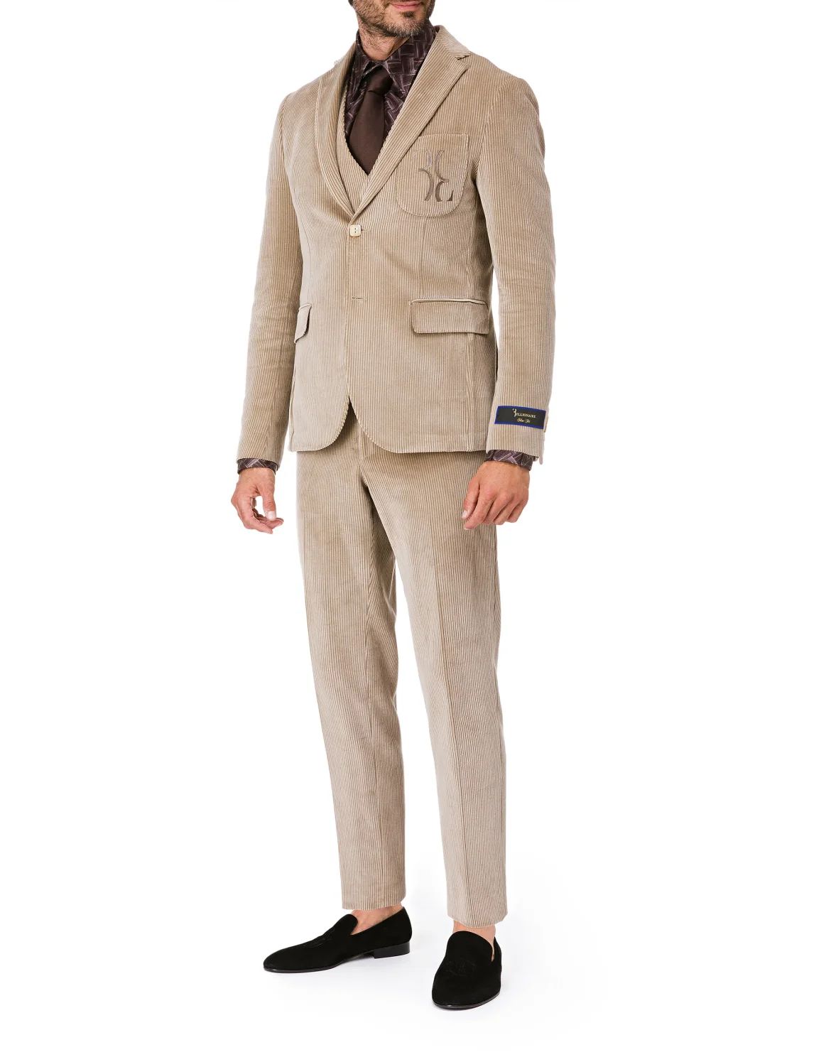 Slim Trousers Crest, цвет: Бежевый