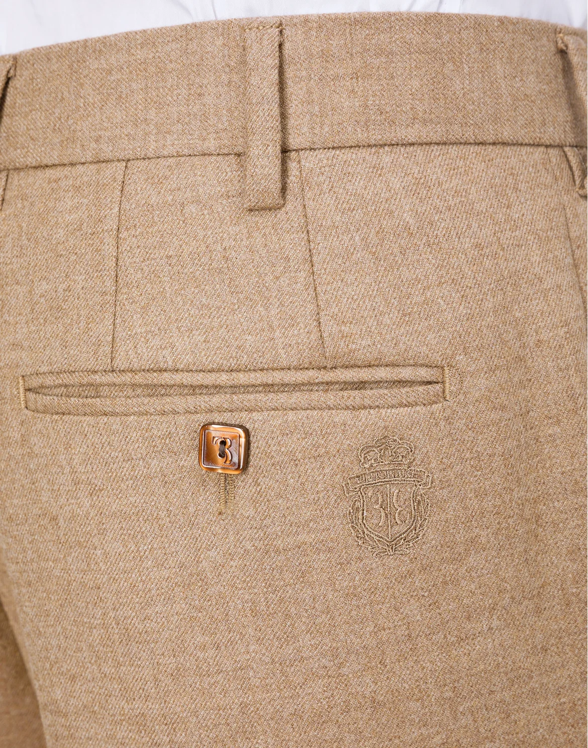 Slim Trousers Crest, цвет: Бежевый