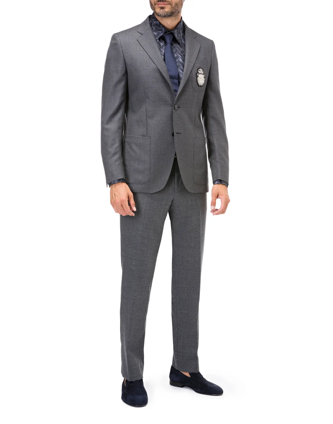 Slim Trousers Crest, цвет: Серый