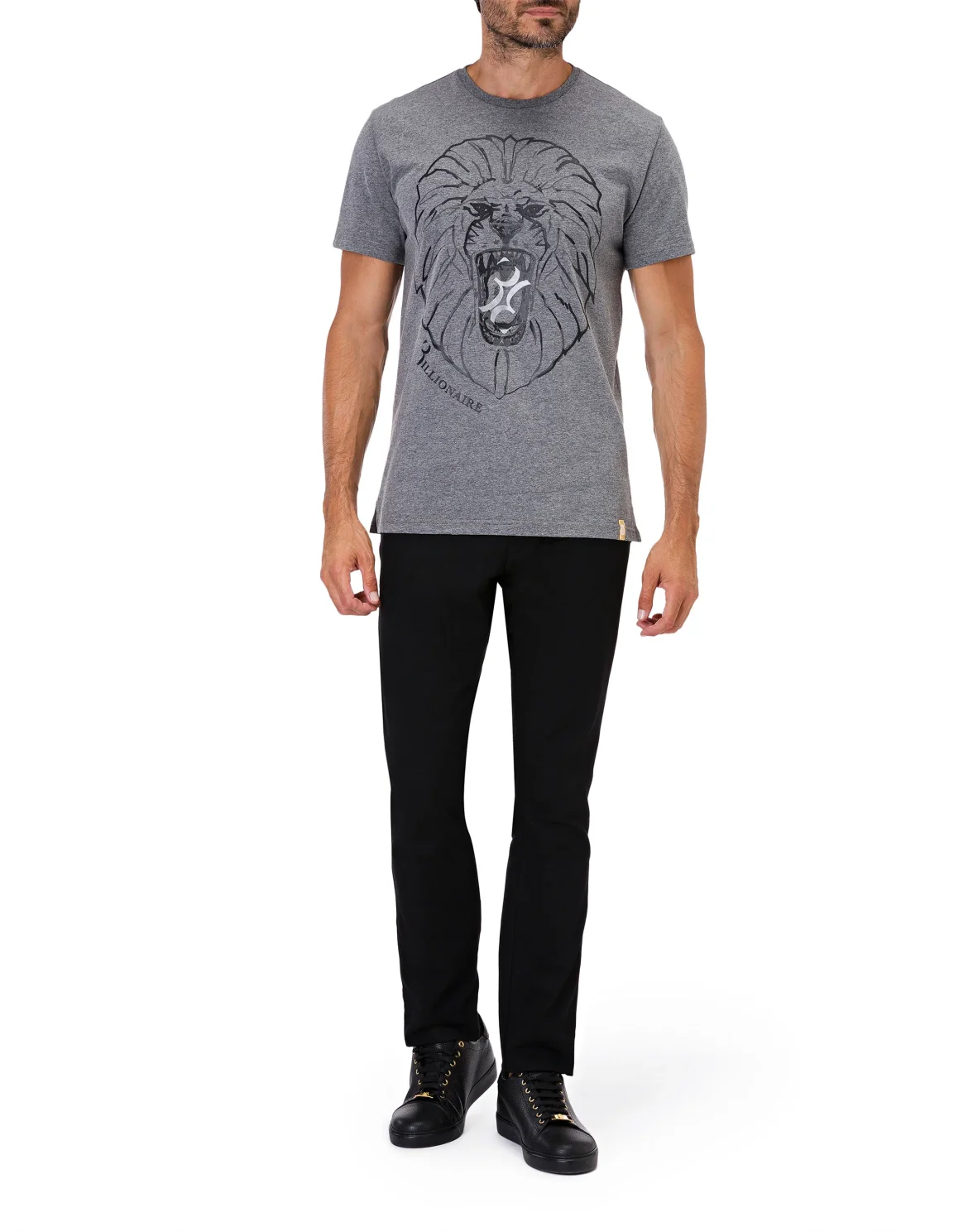 T-shirt Round Neck SS Lion, цвет: Серый
