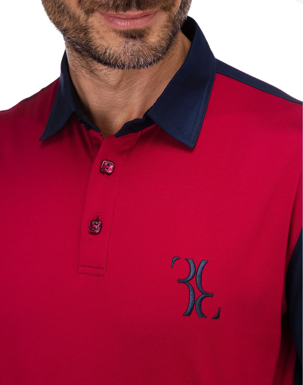 Polo shirt SS Double B, цвет: Красный