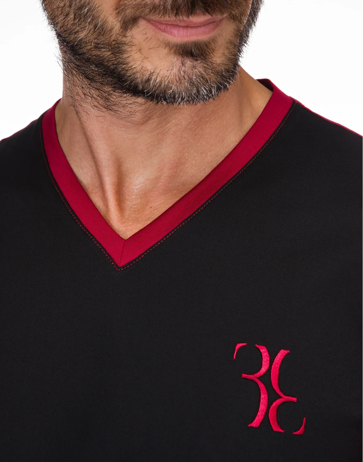 T-shirt V-Neck SS Double B, цвет: Черный