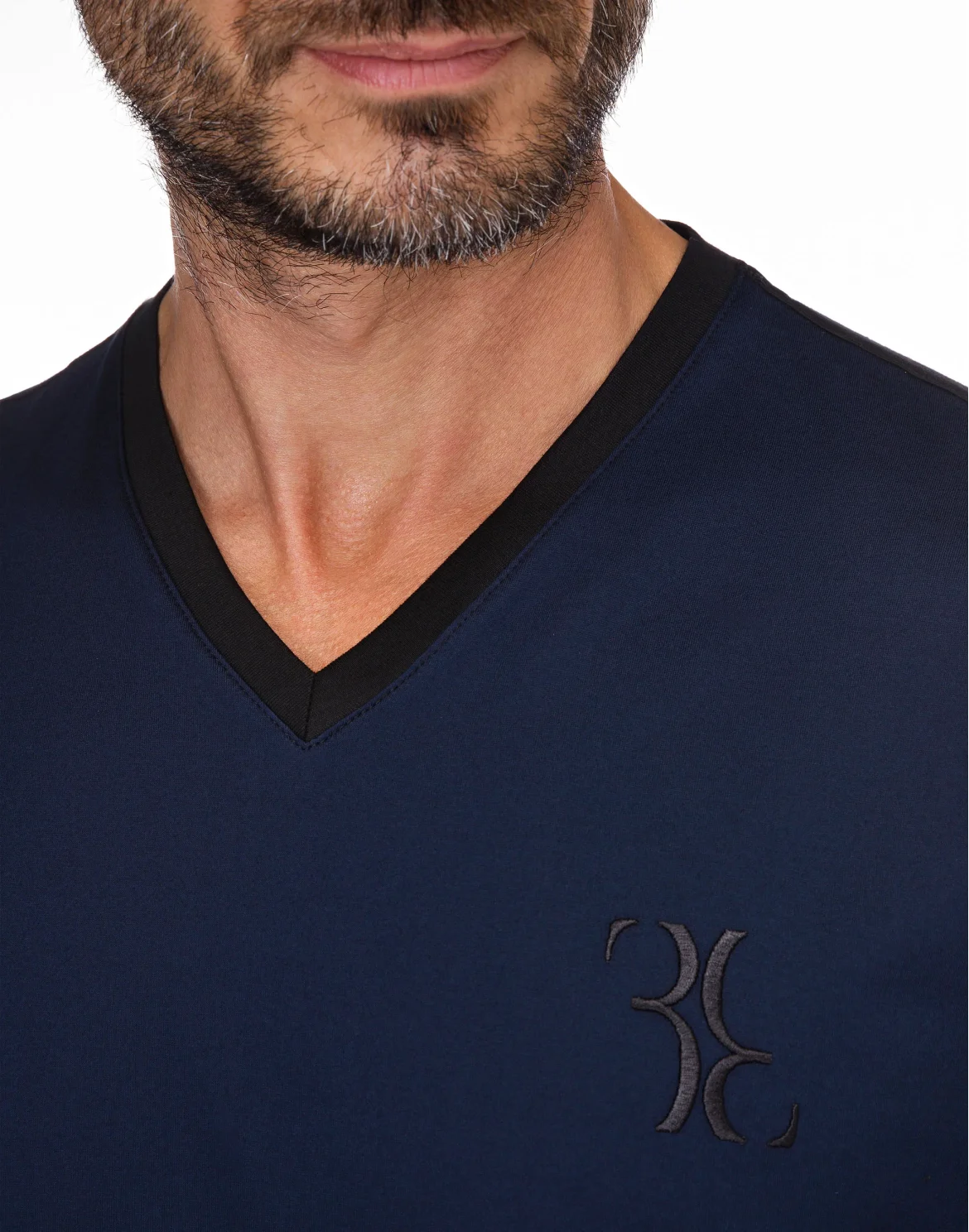 T-shirt V-Neck SS Double B, цвет: Синий