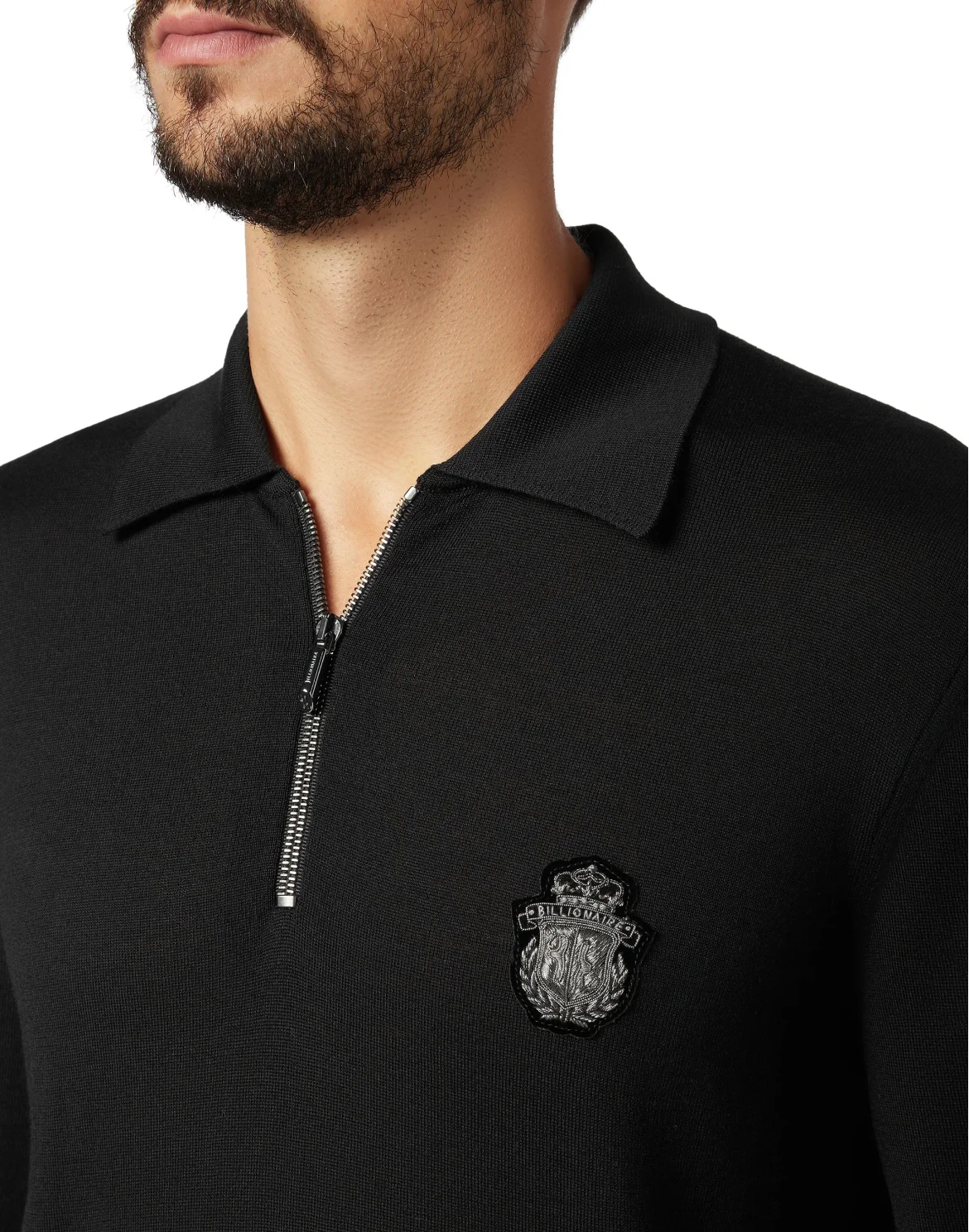 Pullover Polo-Neck LS Crest, цвет: Черный