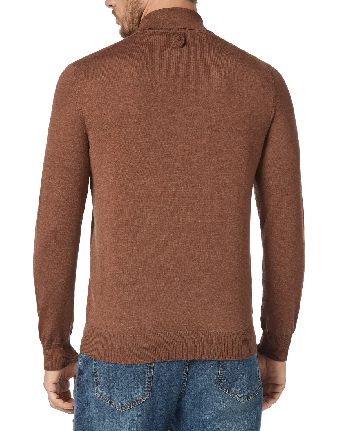 Pullover Polo-Neck LS Crest, цвет: Коричневый